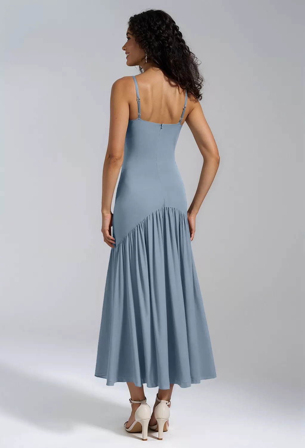 AW Mariyah Azzurro polvere chiaro  Abiti da Damigella d'Onore Corti