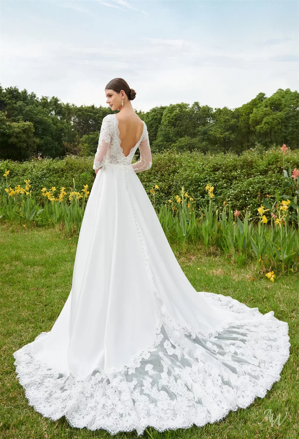 giva backless satin dress Plus Size Off-Shoulder Mermaid Wedding Dress with Sleeves