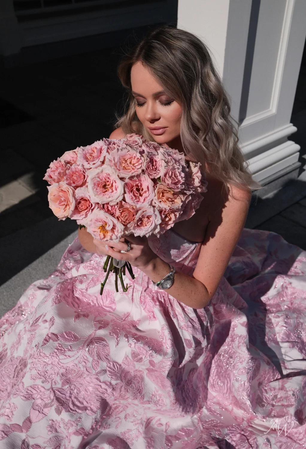 Spring Bouquet Satin Dress 【sweet lilac】 AW Inaya Sweet Lilac Dresses | AW.Bridal