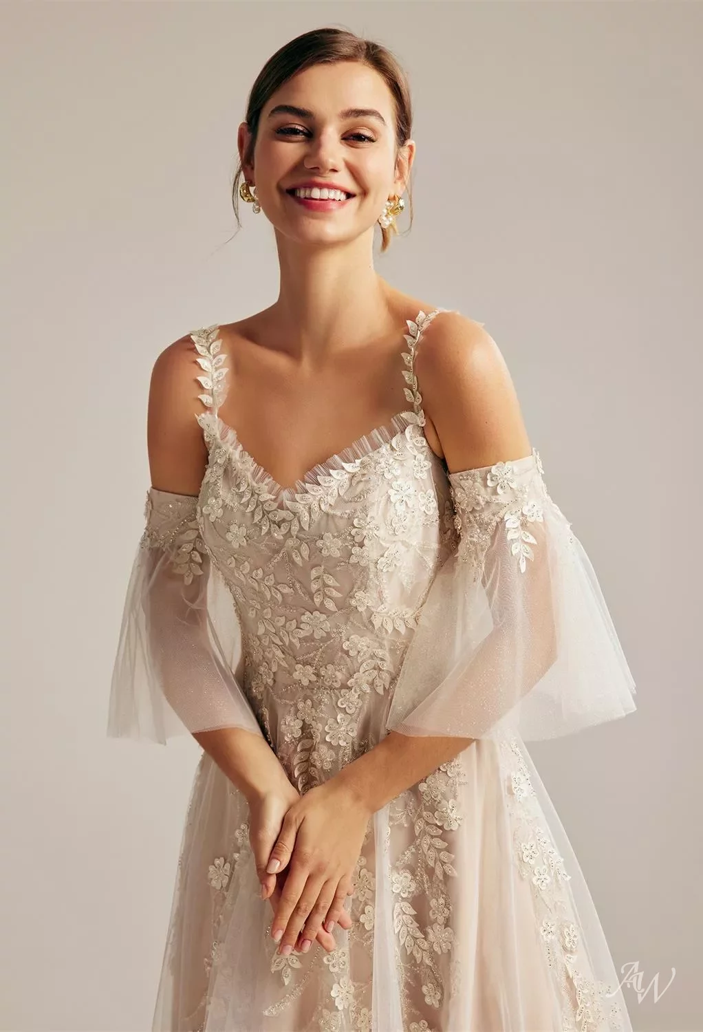 a line sweetheart organza wedding dress Long Sleeves High Neck Mermaid Lace Wedding Dress – 27dress