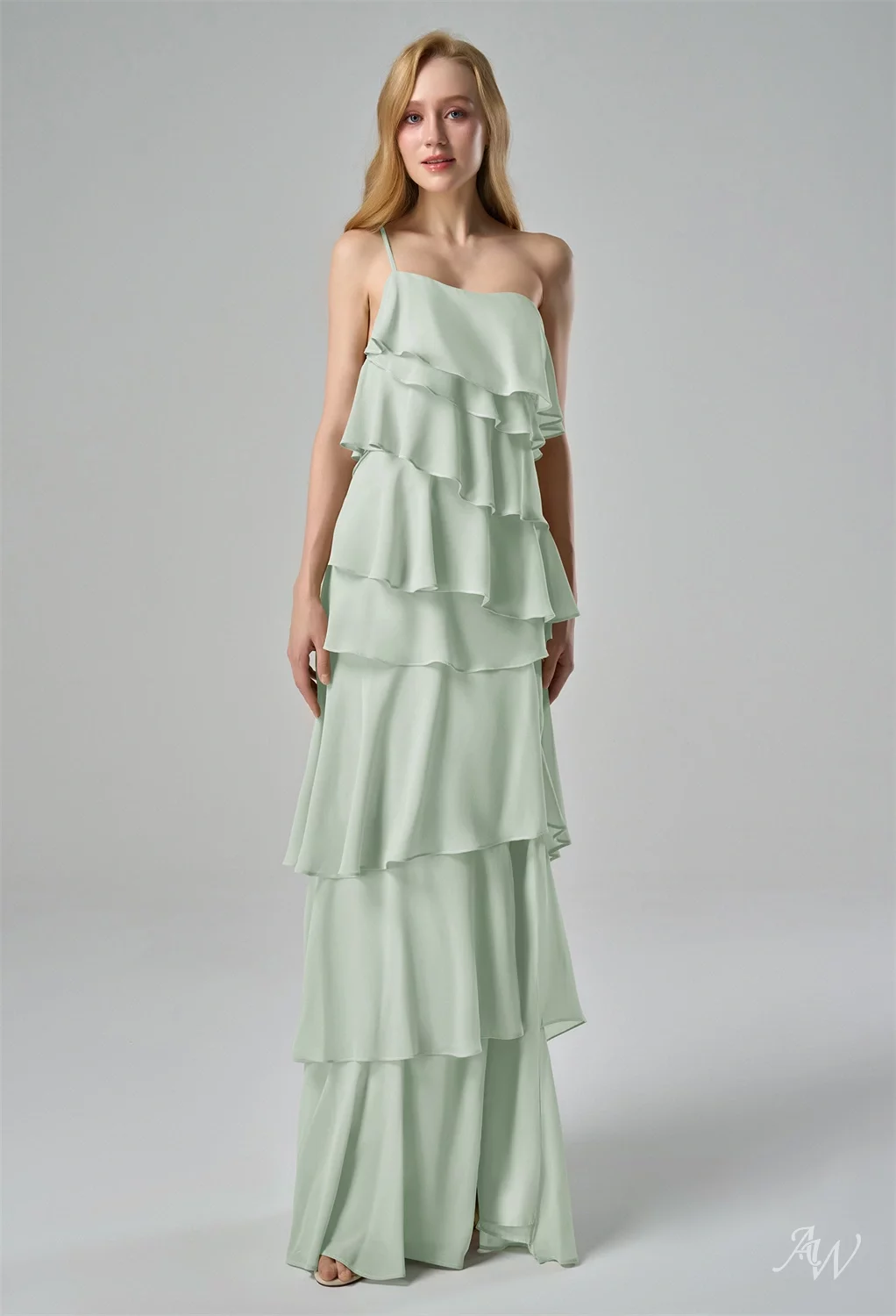 AW Miah Sage Green Bridesmaid Dresses image1
