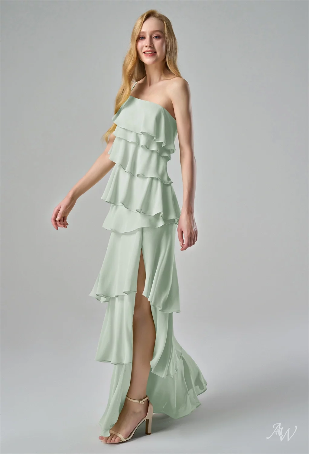 AW Miah Sage Green Bridesmaid Dresses image3