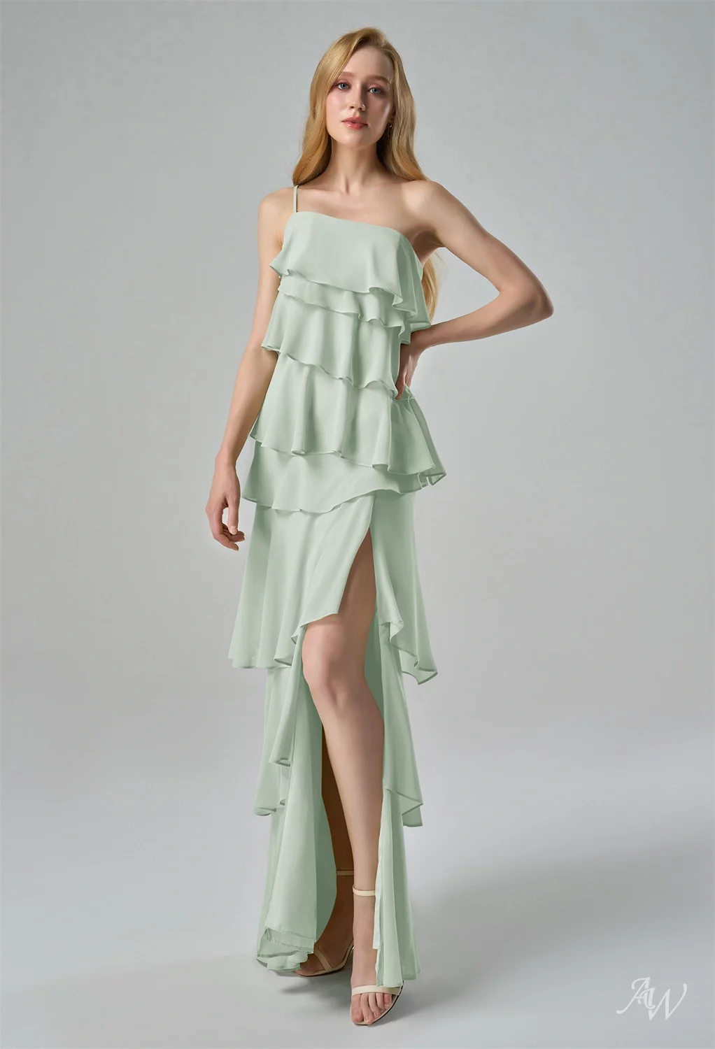 AW Miah Sage Green Bridesmaid Dresses image4