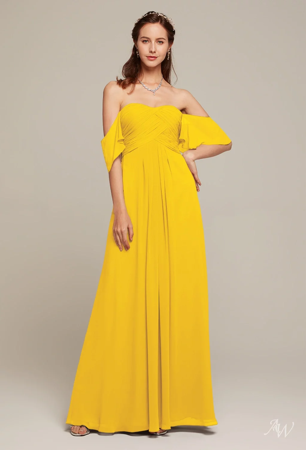 white bridesmaid dresses trend Asymmetrical One Shoulder Blue Bridesmaid Dress with Slit TY0037 – Tirdress main image 0