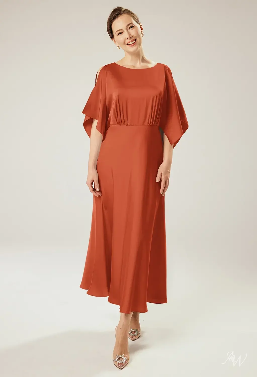 pine bridesmaid dresses Wedtrend Pine A Line V Neck Short Sleeves Pleated Chiffon Long Bridesmaid  Dress With Ruffles Wedding Party Dress – WEDTREND main image 0