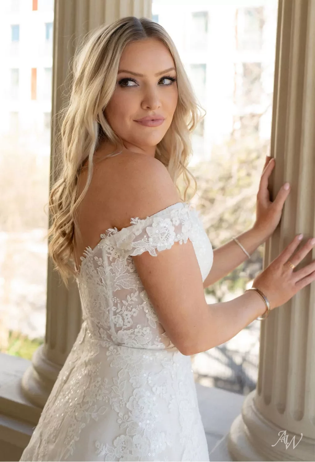 AW Catrina Wedding Dress, Jasmine Green Tulle Floor Length