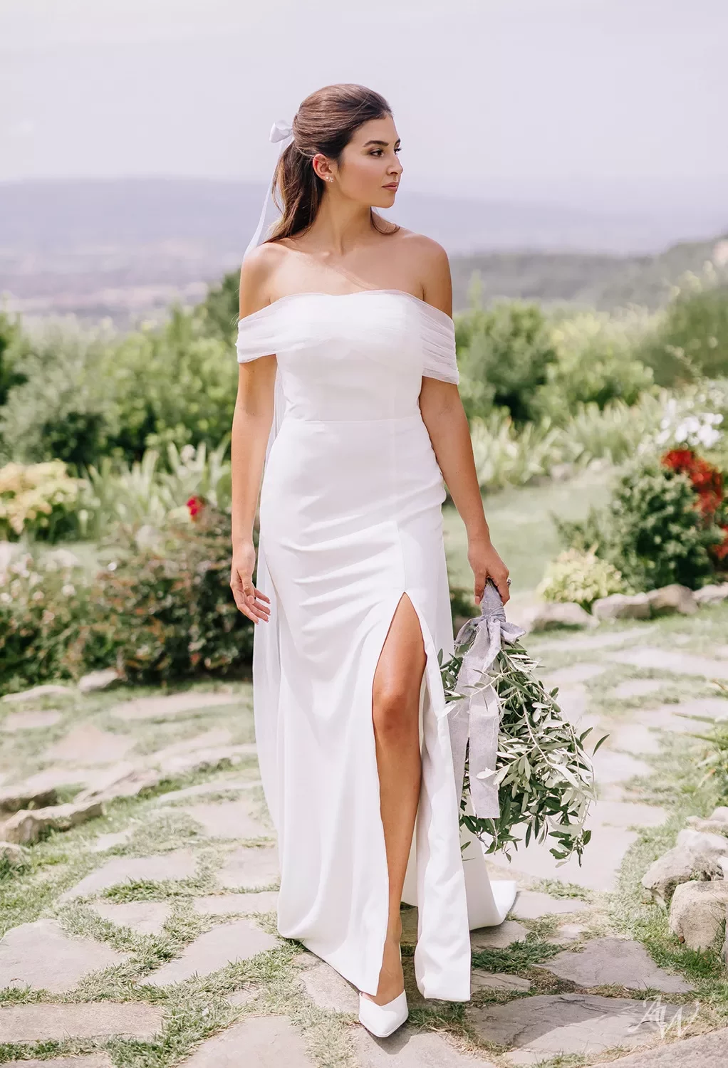 AW Mariah Wedding Dress & Wrap, Satin Floor Length Straight Neckline Wedding Dresses | AW.Bridal AW Mariah Wedding Dress & Wrap, Satin Floor Length Straight Neckline Wedding Dresses | AW.Bridal