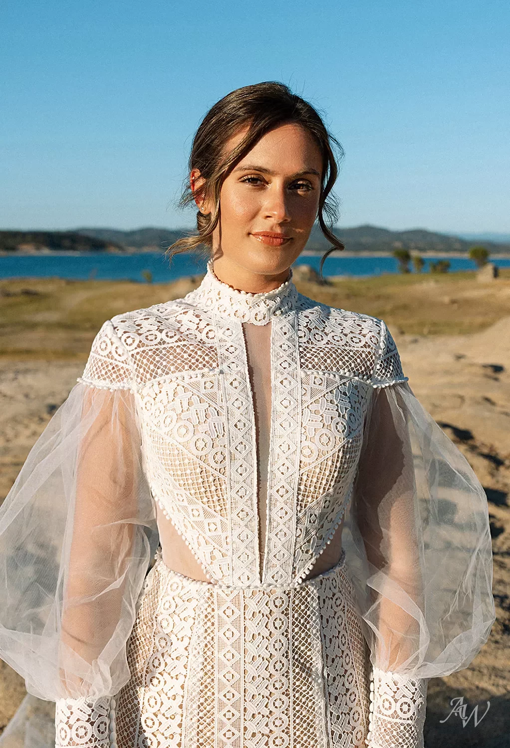light blue lace wedding dress Elegant Tulle Ball Gowns Prom Dresses Lace Off The Shoulder – alinanova main image 0