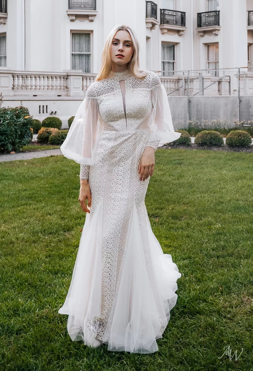 slim fit dress slacks Backless Sheath Lace Boho Wedding Dress with Long Bell Sleeves VW1087 –  Viniodress main image 0