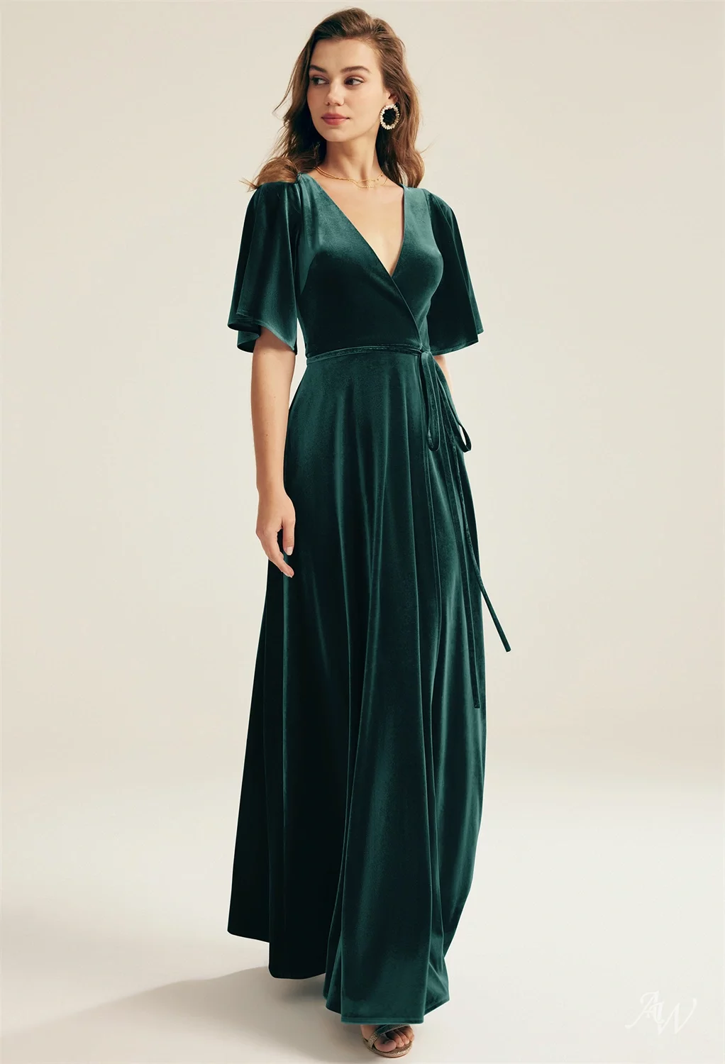 AW Stretto Hunter Green Bridesmaid Dresses image1