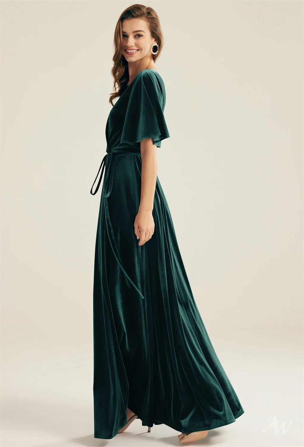 AW Stretto Hunter Green Bridesmaid Dresses image4