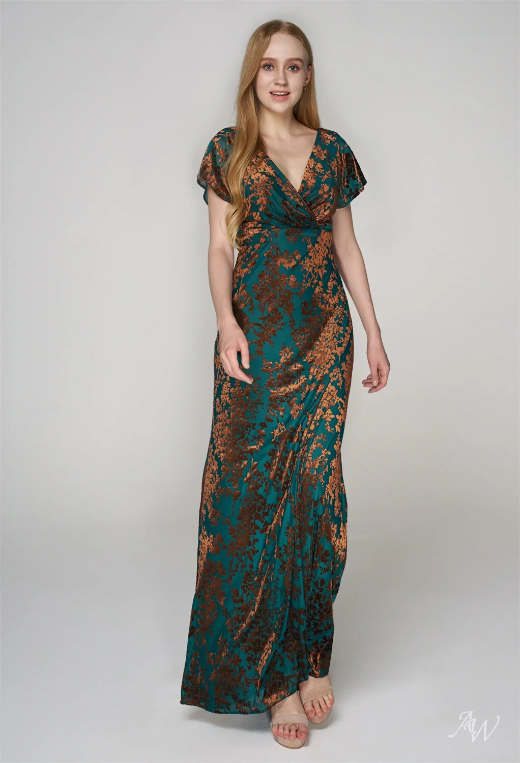 slim fit dress slacks Jersey One-Shoulder Bow Gown- Burnt Orange – Moda Glam Boutique main image 1