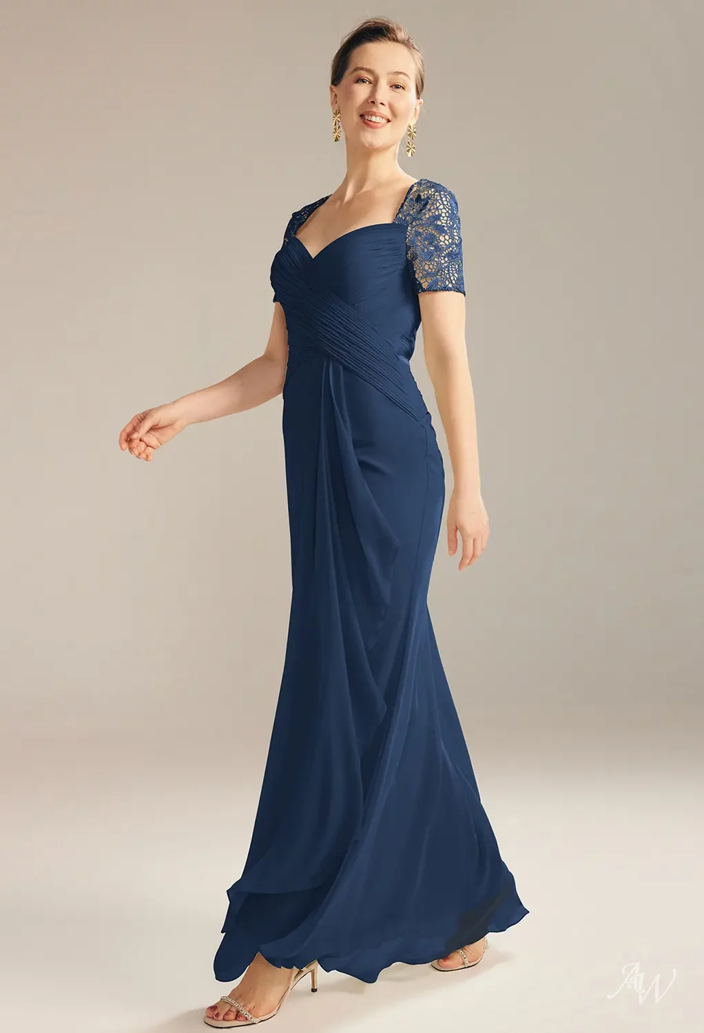 formal high neck dress High Neck Lace Bodice Princess Burgundy Long Prom Dress PG921 US6 / Burgundy main image 0