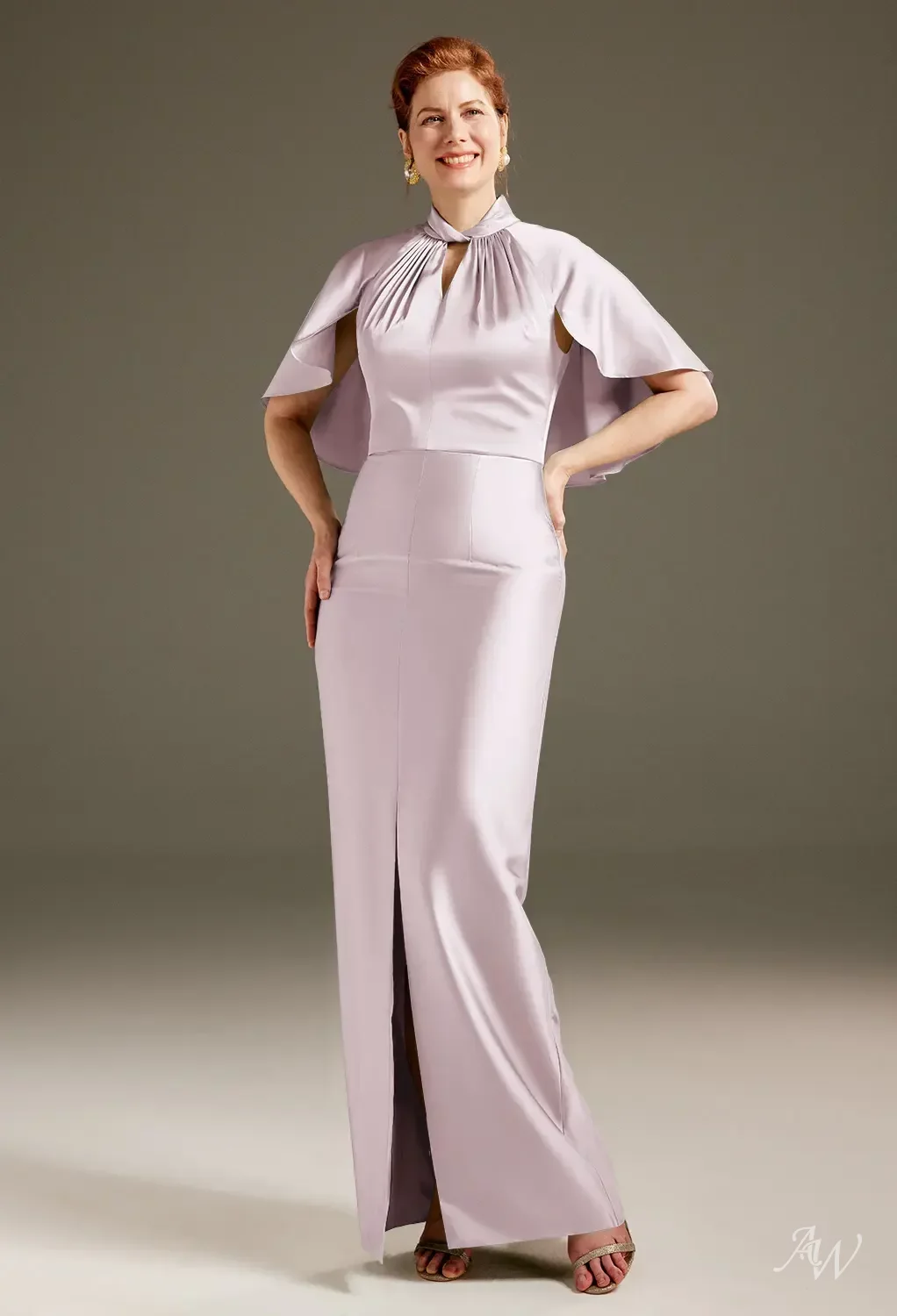 slim fit dress slacks Zapaka Women Lilac Mother of The Bride Dress Halter Lace Long Wedding Guest Dress, Lilac / US16W main image 0