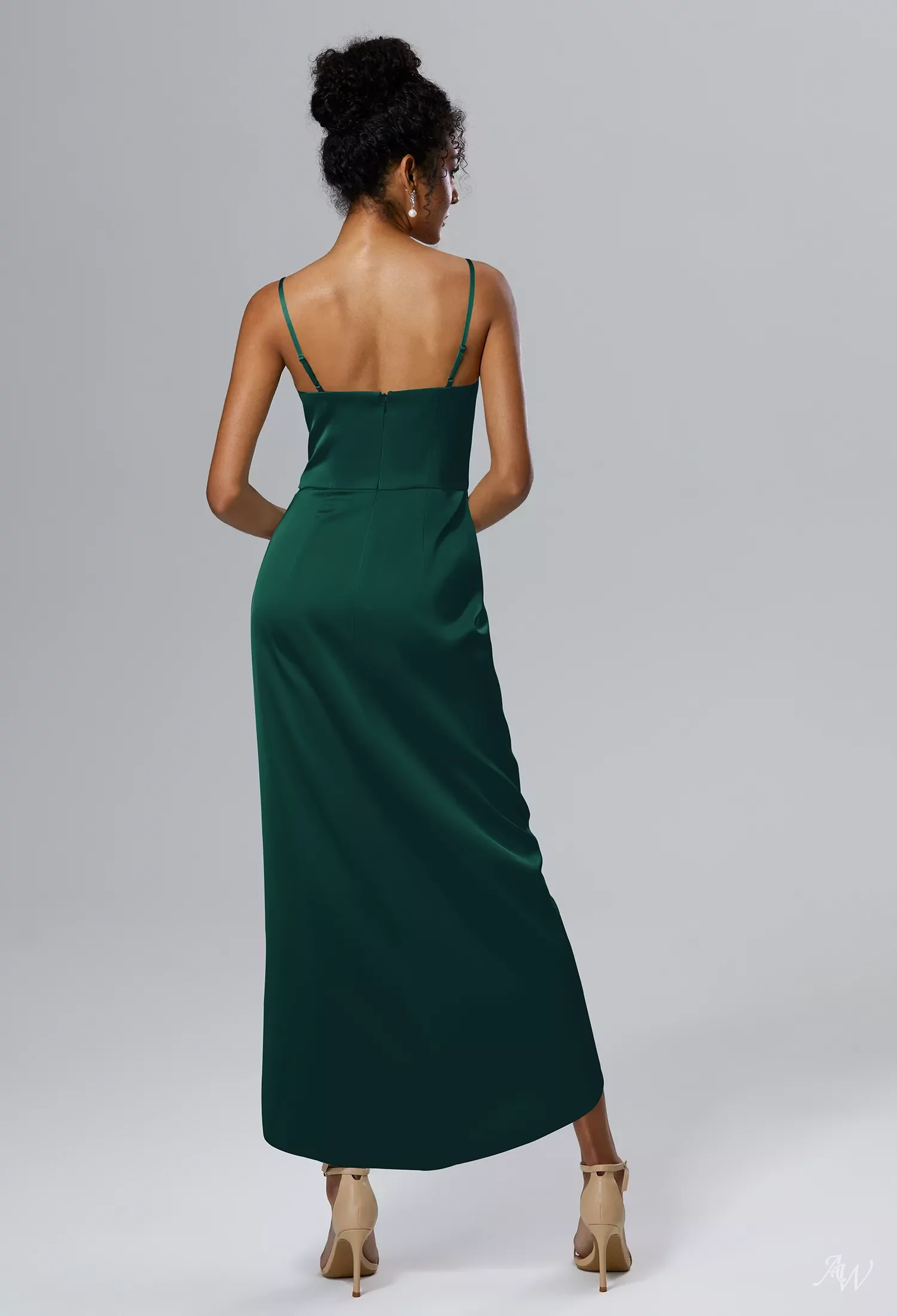 strapless open back dress Leonora Linen Mini Dress