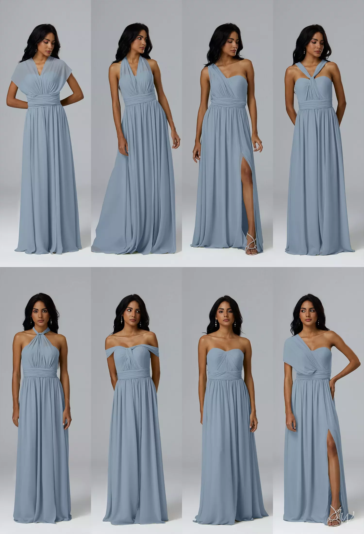 ultimate bride bridesmaid dresses A-line V-neck Short Sleeves Ankle-length Simple Cheap Bridesmaid Dress –  SofieBridal