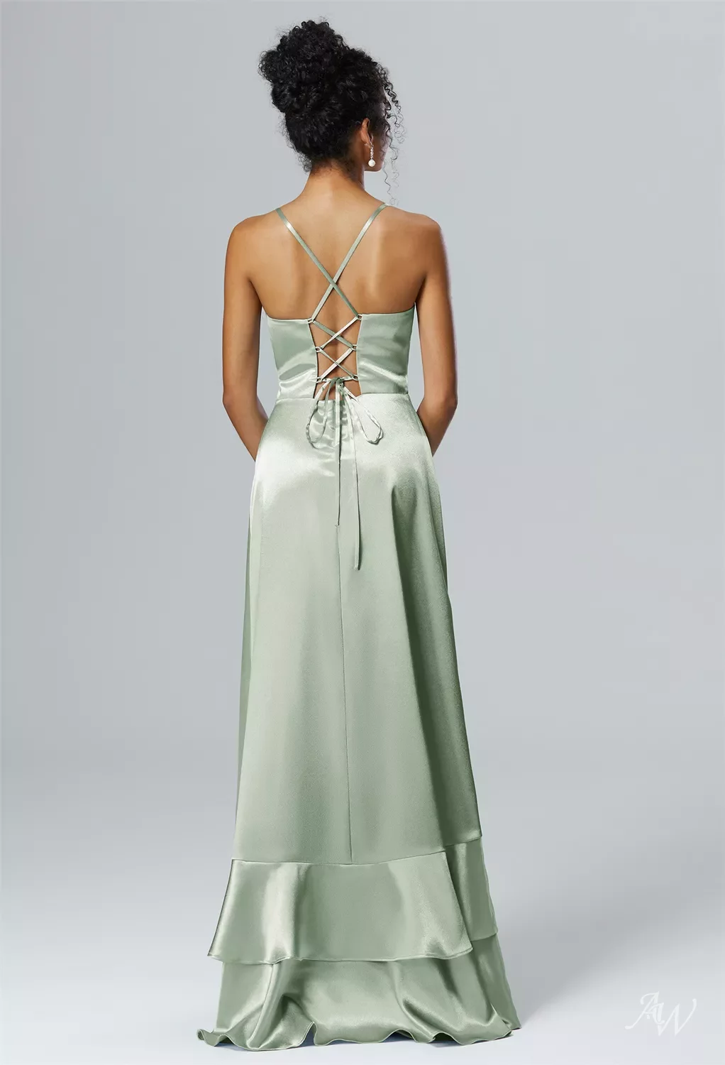 morganite bridesmaid dress Adrianna Papell Platinum Bridesmaid Dress 40438