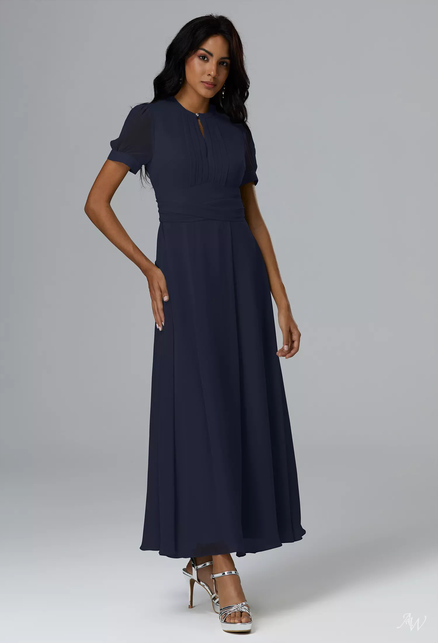 ankle length dresses for petite women Garden Embroidery Short Evening Dress with Jacket Ankle Length SF237, Same as picture / 6 main image 0