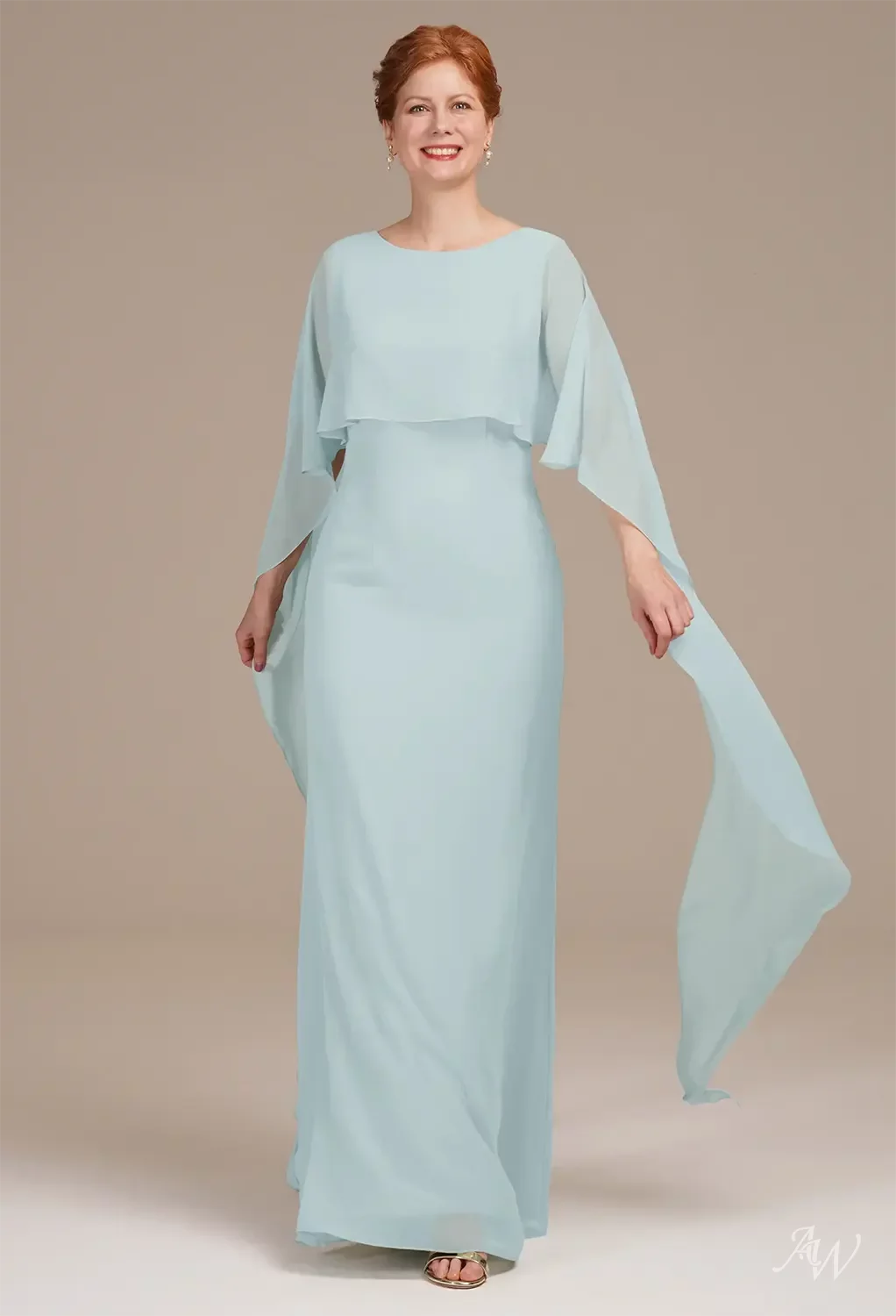 AW.Bridal Mermaid Bateau Neckline Floor Length Short Sleeves Mother of The Bride Dresses Dress Sage Green Size 18 AW.Bridal Mermaid Bateau Neckline Floor Length Short Sleeves Mother of The Bride Dresses Dress Sage Green Size 18