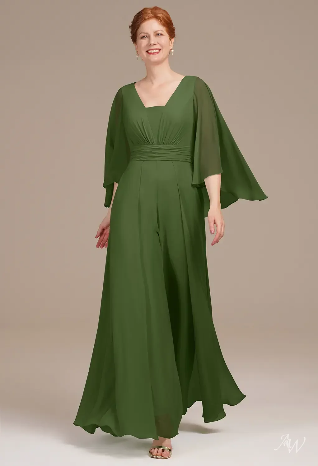 ワンピース Lauris Chiffon Long Dress inez-floral-print-