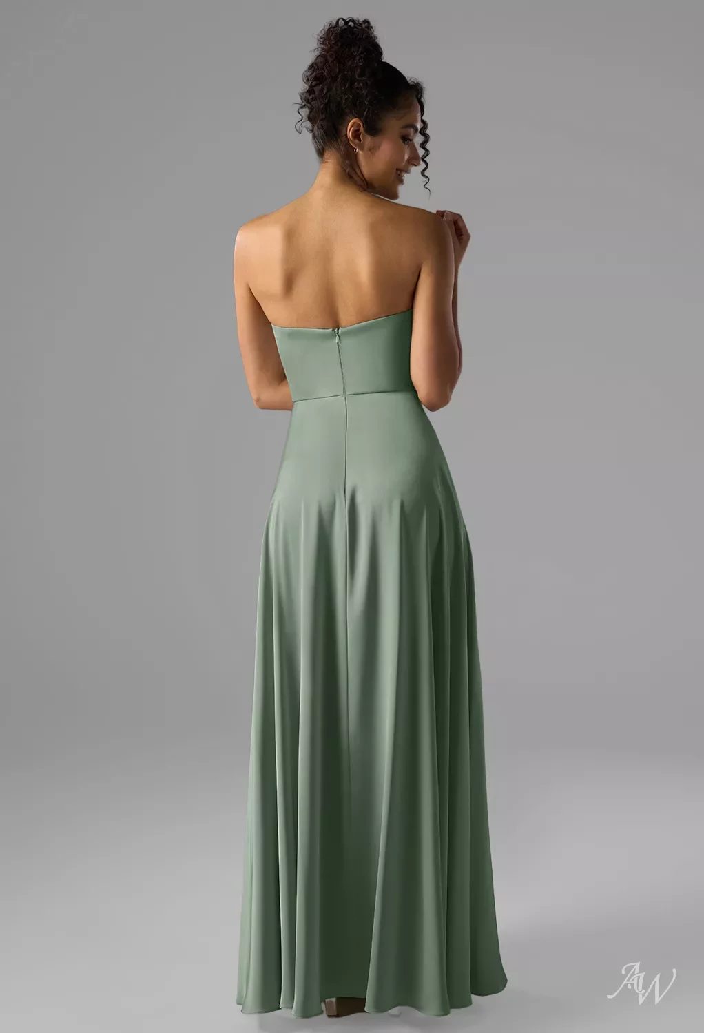 slim fit dress slacks Long Spandex Light Champagne Multi Way Bridesmaid Dress, Convertible D –  Cutedressy main image 0