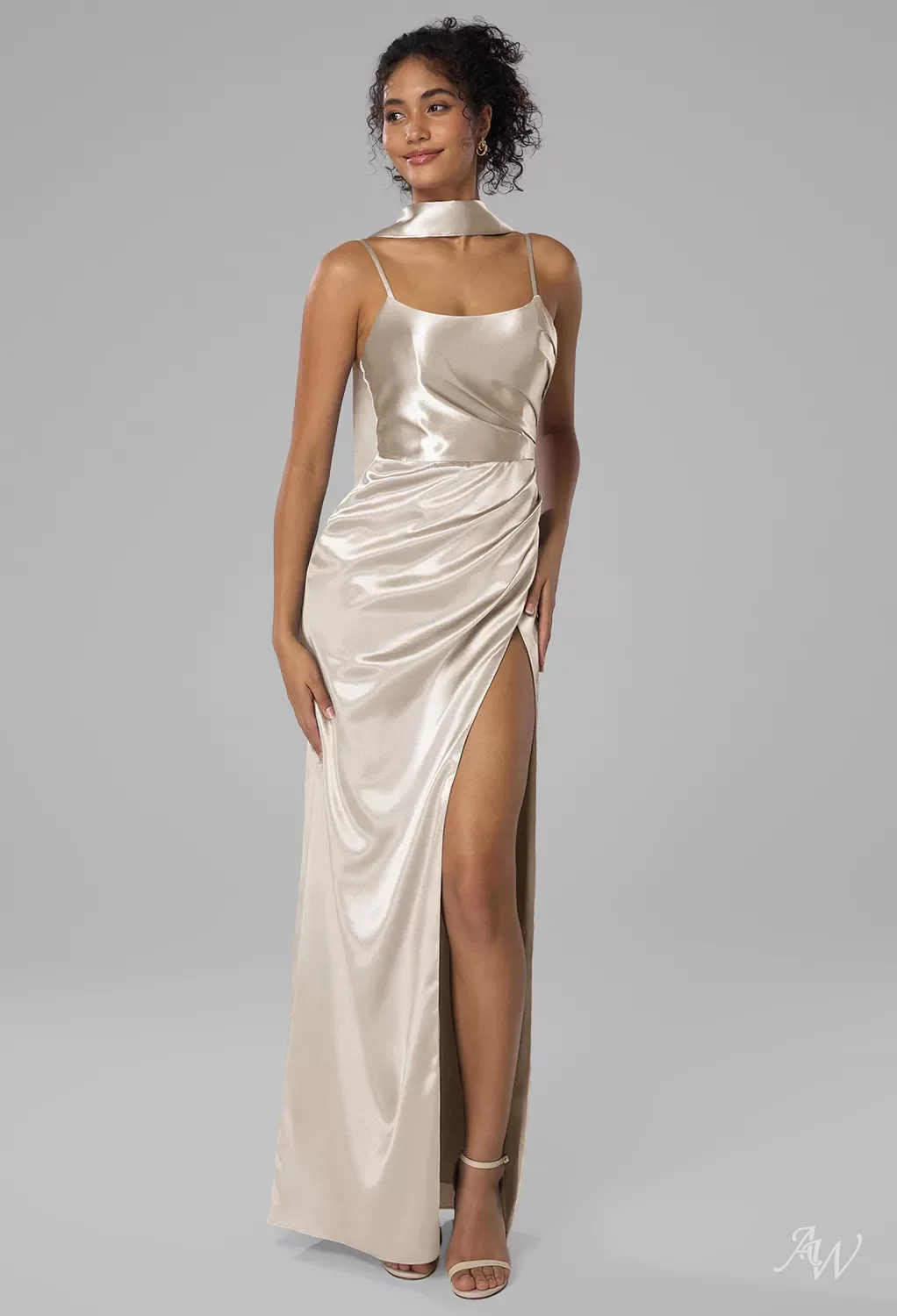 blush bridesmaid dress long Piper Tie Maxi Bridesmaid Dress main image 1