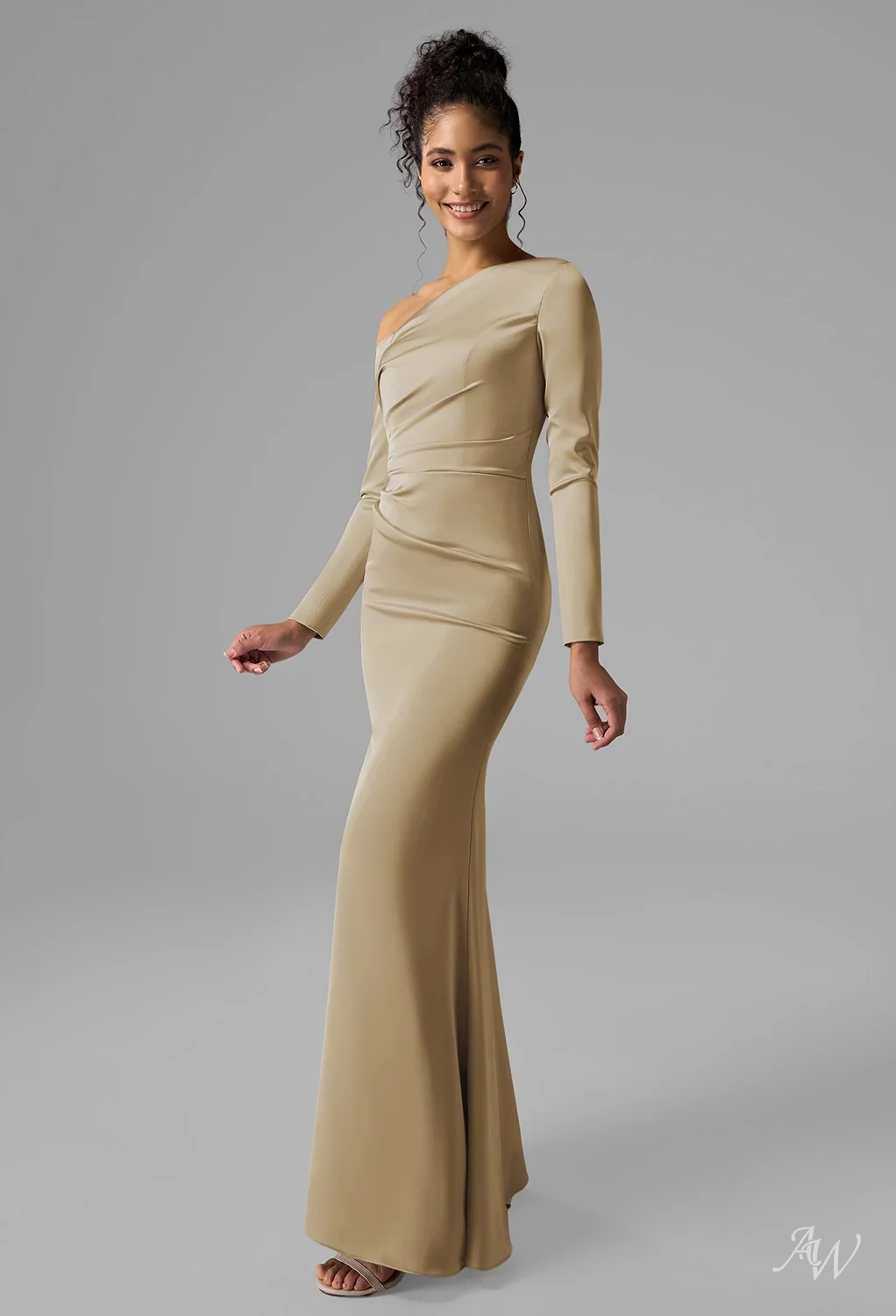 zara green dress midi ANYA MAXI SLIP DRESS IN YELLOW main image 1