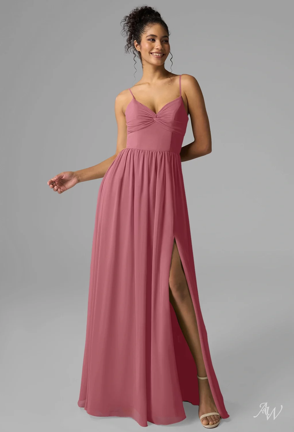 Formal Dresses Dillards Dusty Rose Dress AW Bushra Dress, Sage Green  Chiffon Floor Length V-Neck