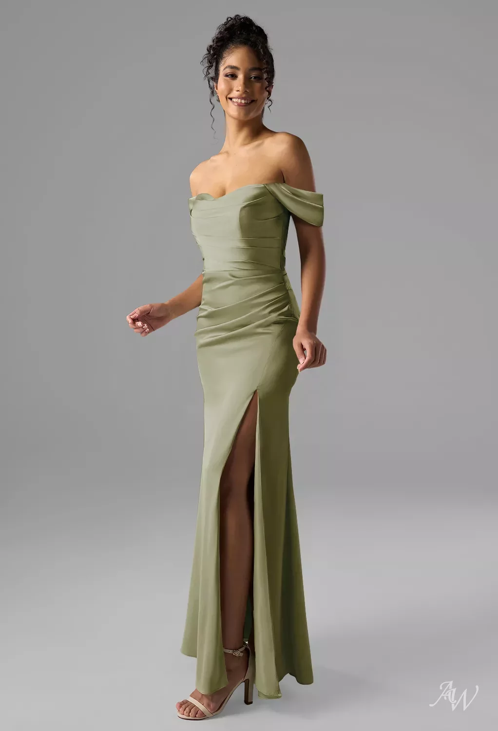 north west green dress BABARONI V-neck Ruffled Bodice Max Velvet Dresses With Silt Peacock, Peacock / US0 main image 1