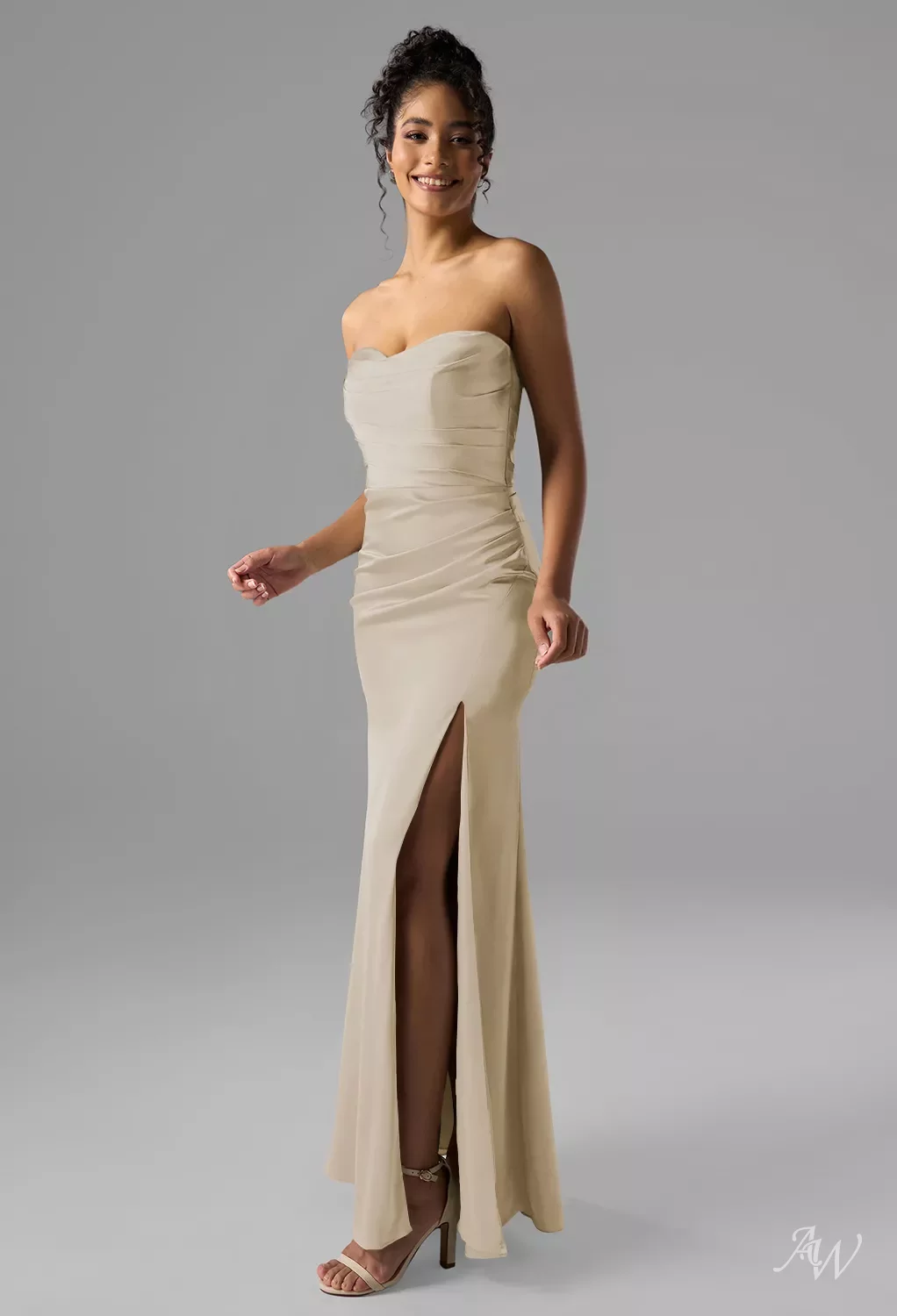 strapless satin bridesmaid dresses Marlene Strapless Satin Wedding Dress | Made-To-Order