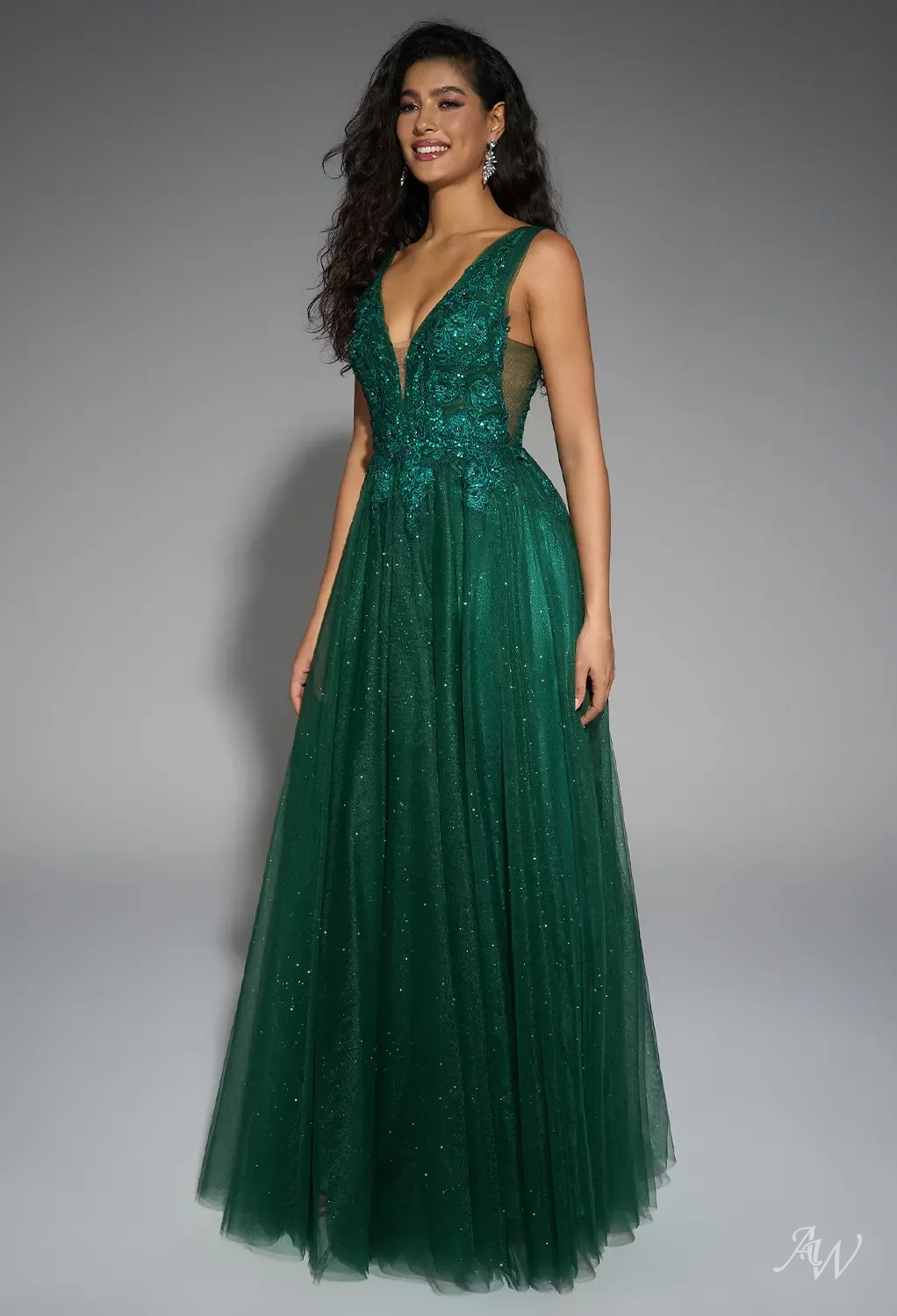slim fit dress slacks Beautiful Chiffon Hand Made Dress in Dark Bottle Green Color – Nameera by  Farooq main image 0