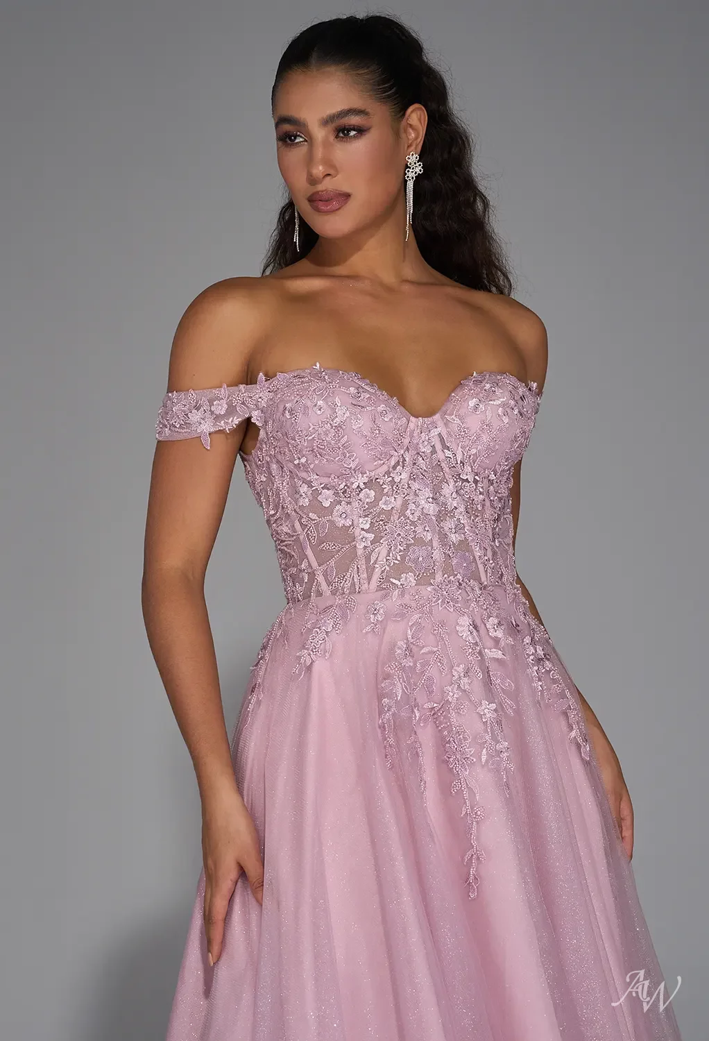 rose quartz cocktail dress Alyce Paris 30089 Short Off-the-Shoulder Homecoming Dress