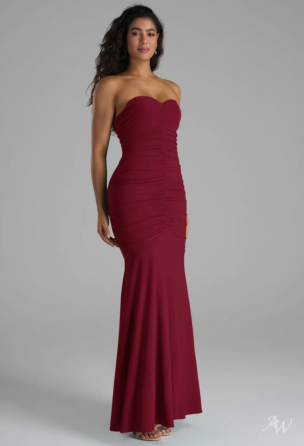 bridesmaid satin dresses BABARONI One-Shoulder Pleated Stretch Satin Dress Dusty Blue, Dusty Blue / US0