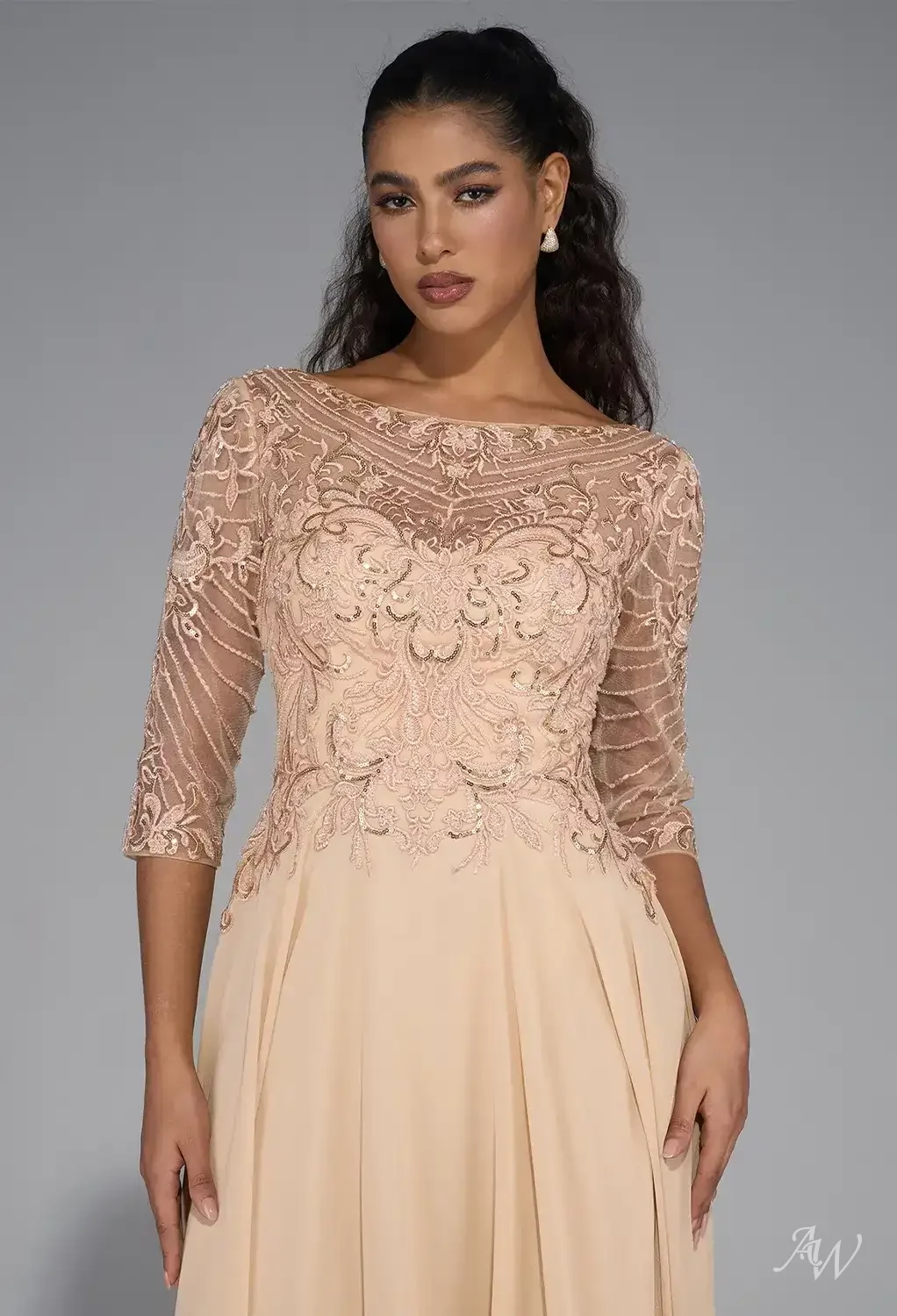 AW Mason Beige Mother of the Bride Dresses | AW.Bridal AW Mason Beige Mother of the Bride Dresses | AW.Bridal