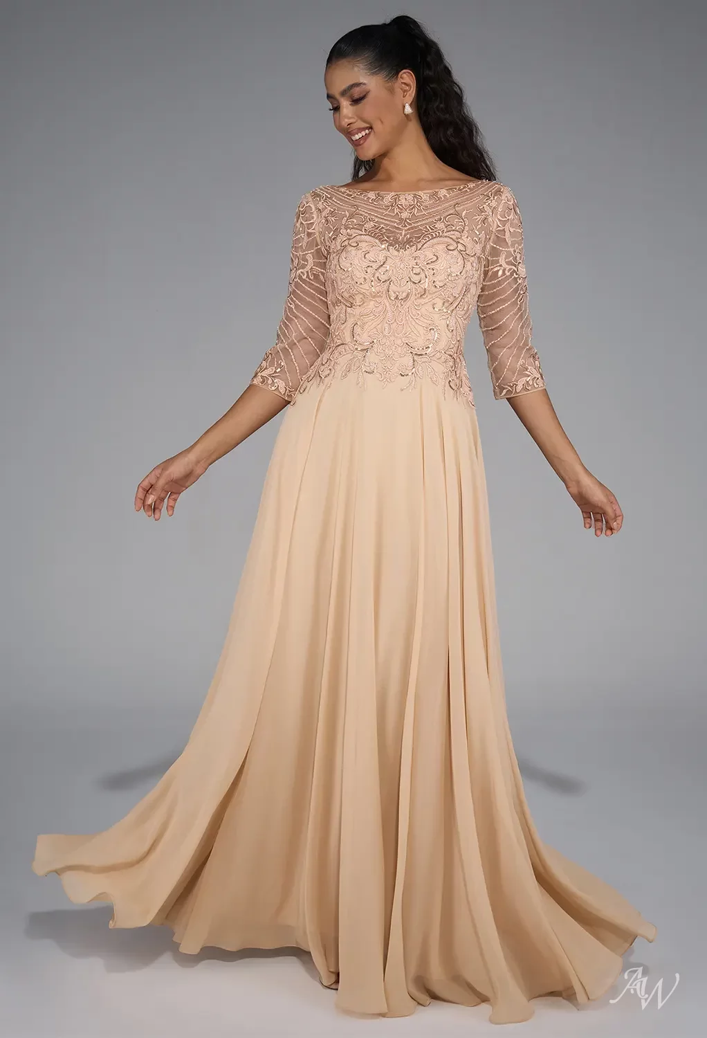 AW Mason Beige Mother of the Bride Dresses | AW.Bridal