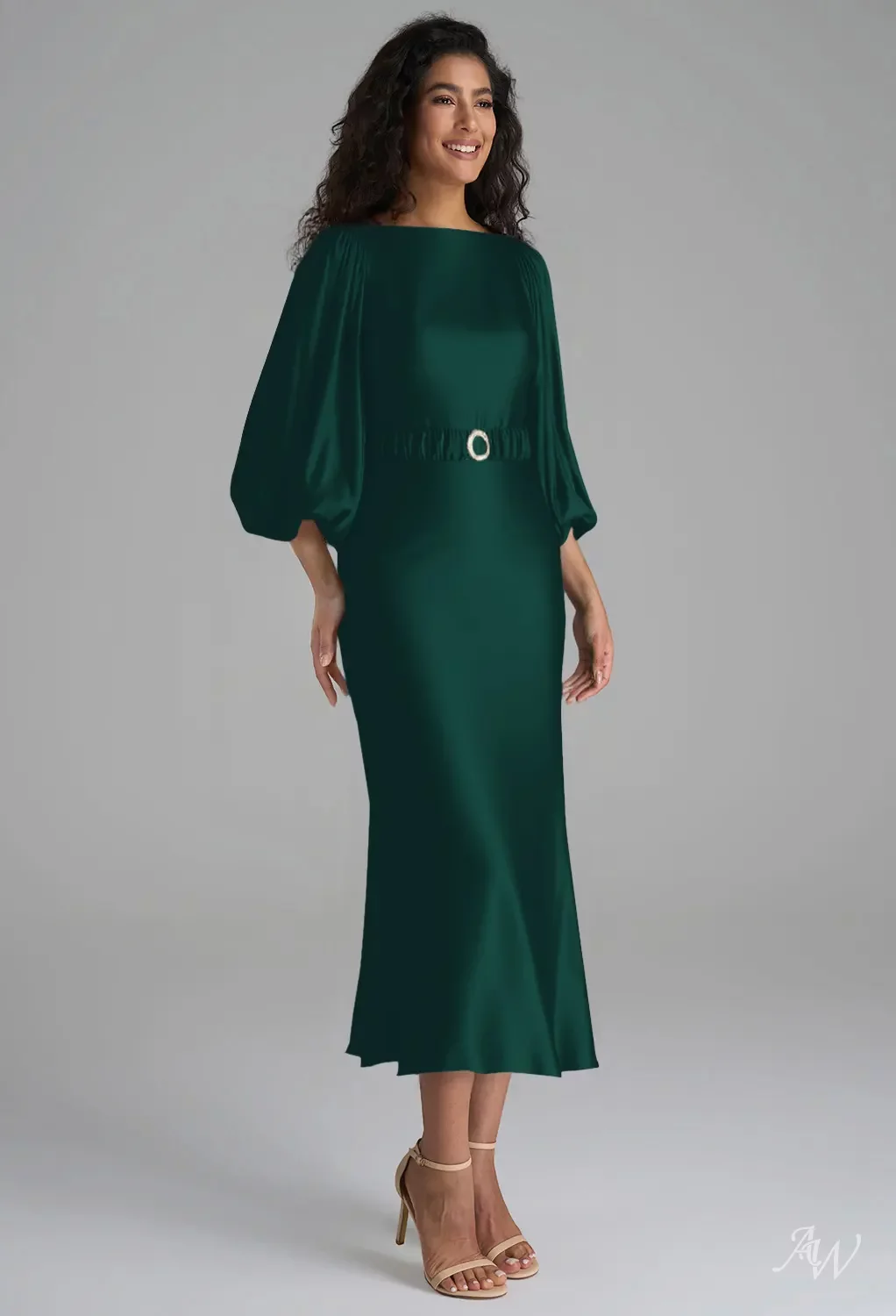 long sleeve tea length bridesmaid dresses Elegant Tulle Embroidery Tea Length Bridesmaid Dresses With Sleeves