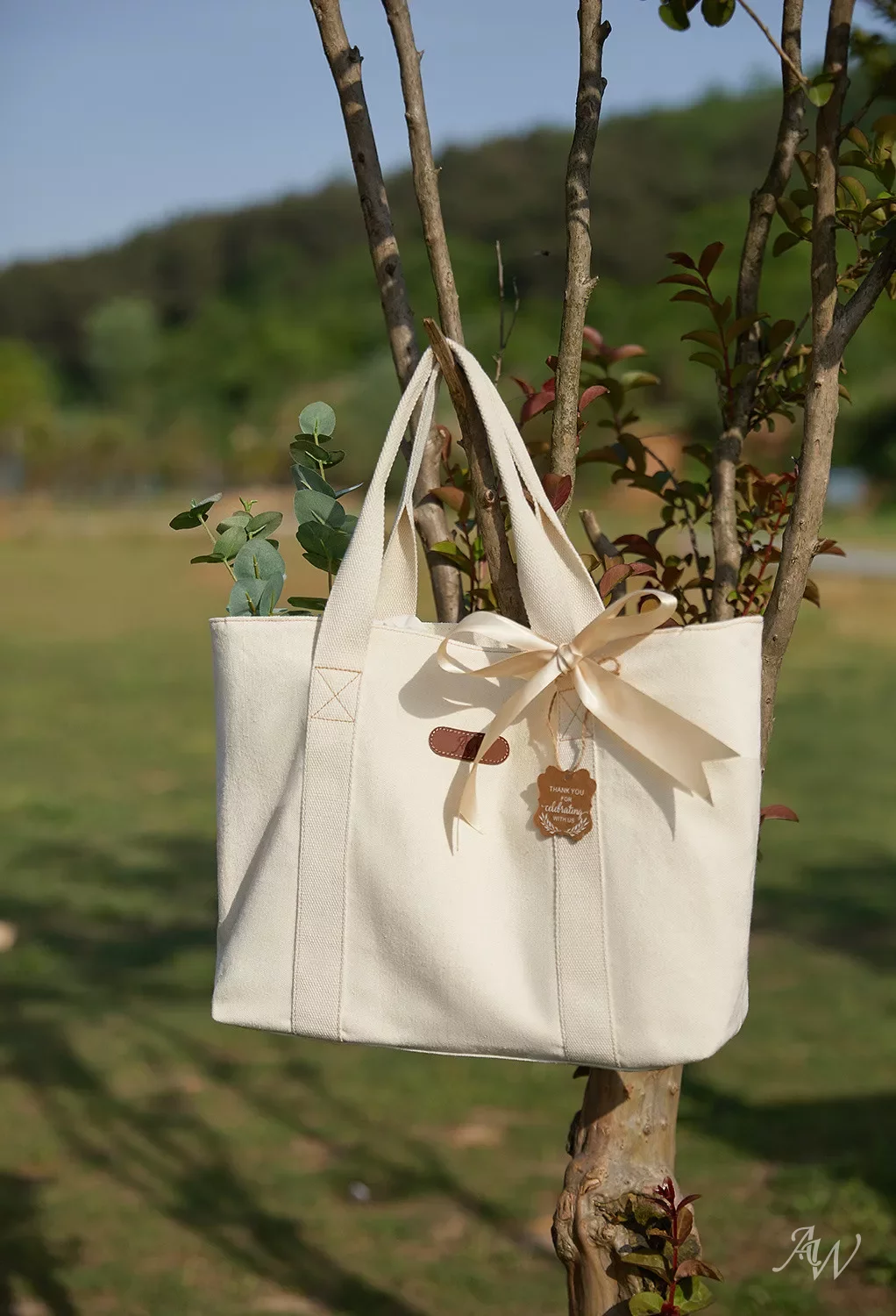 AW Large Canvas Tote Bag, Gifts & Decor | AW.Bridal