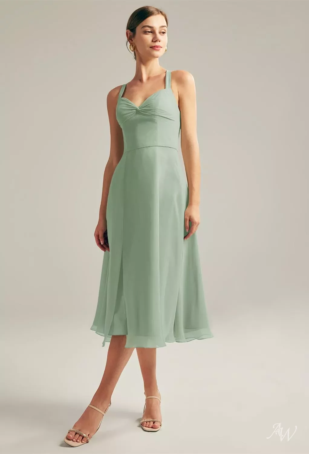 sachin and babi light blue dress Chiffon Bridesmaid Dresses main image 0