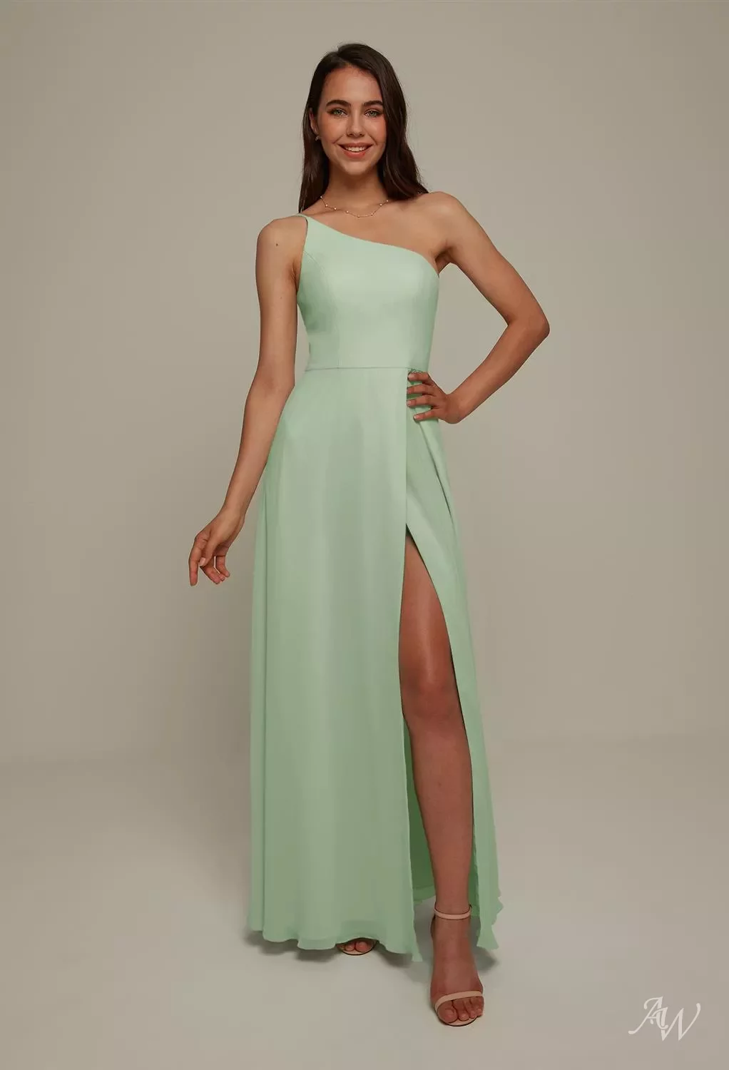 ready to ship formal dresses Button-Detail Halterneck Midaxi Dress in White - 10 main image 0