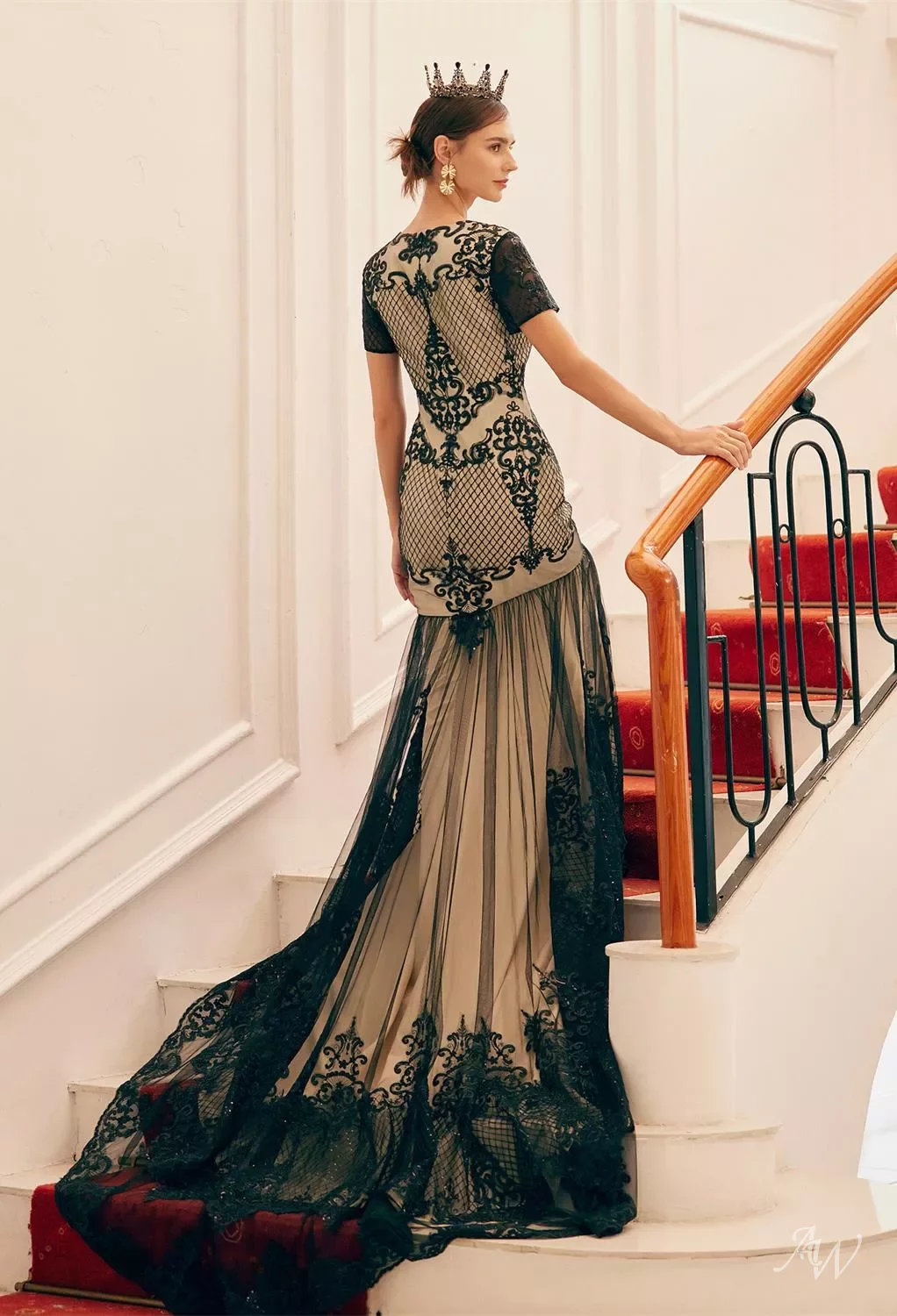 melina gold and white lace maxi dress Giselle White Lace Off The Shoulder Maxi Dress – Mara Blak main image 0
