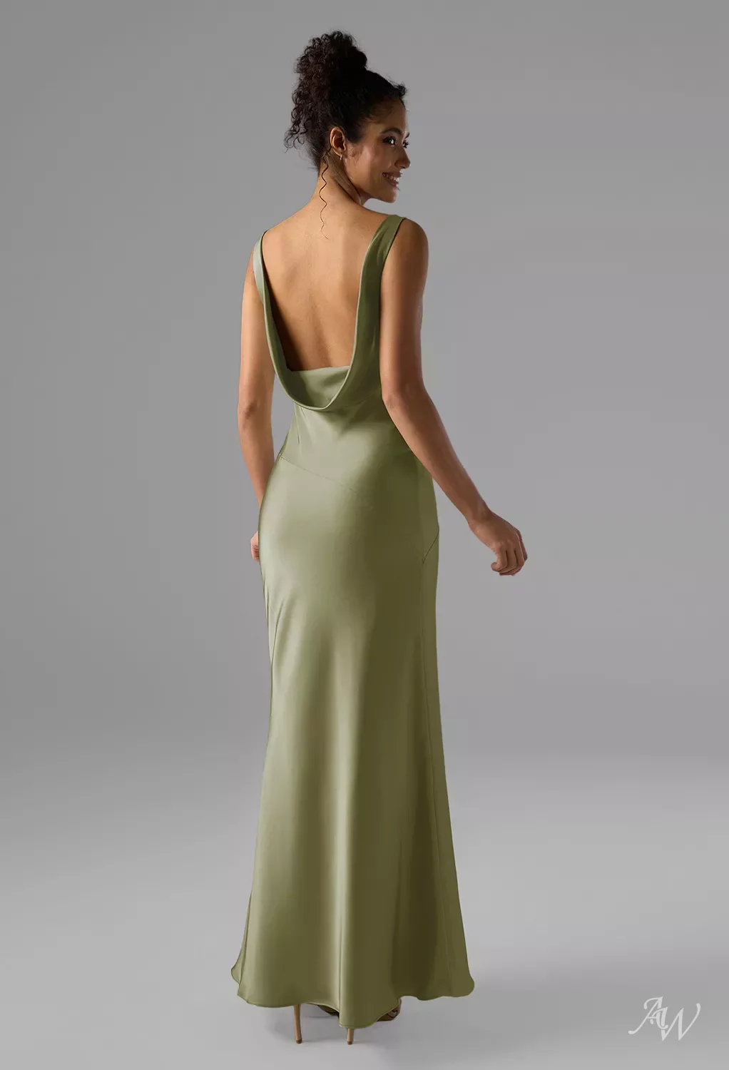 rachel green sage dress Sage Green and Brown Geometric Dress main image 0