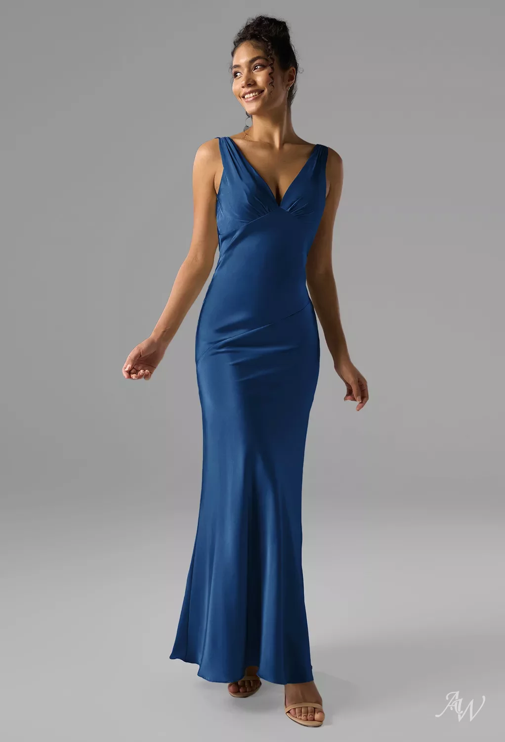 rachel's bridesmaid dress Elegant Sweetheart Spaghetti Straps Chiffon Long Bridesmaid Dresses main image 1