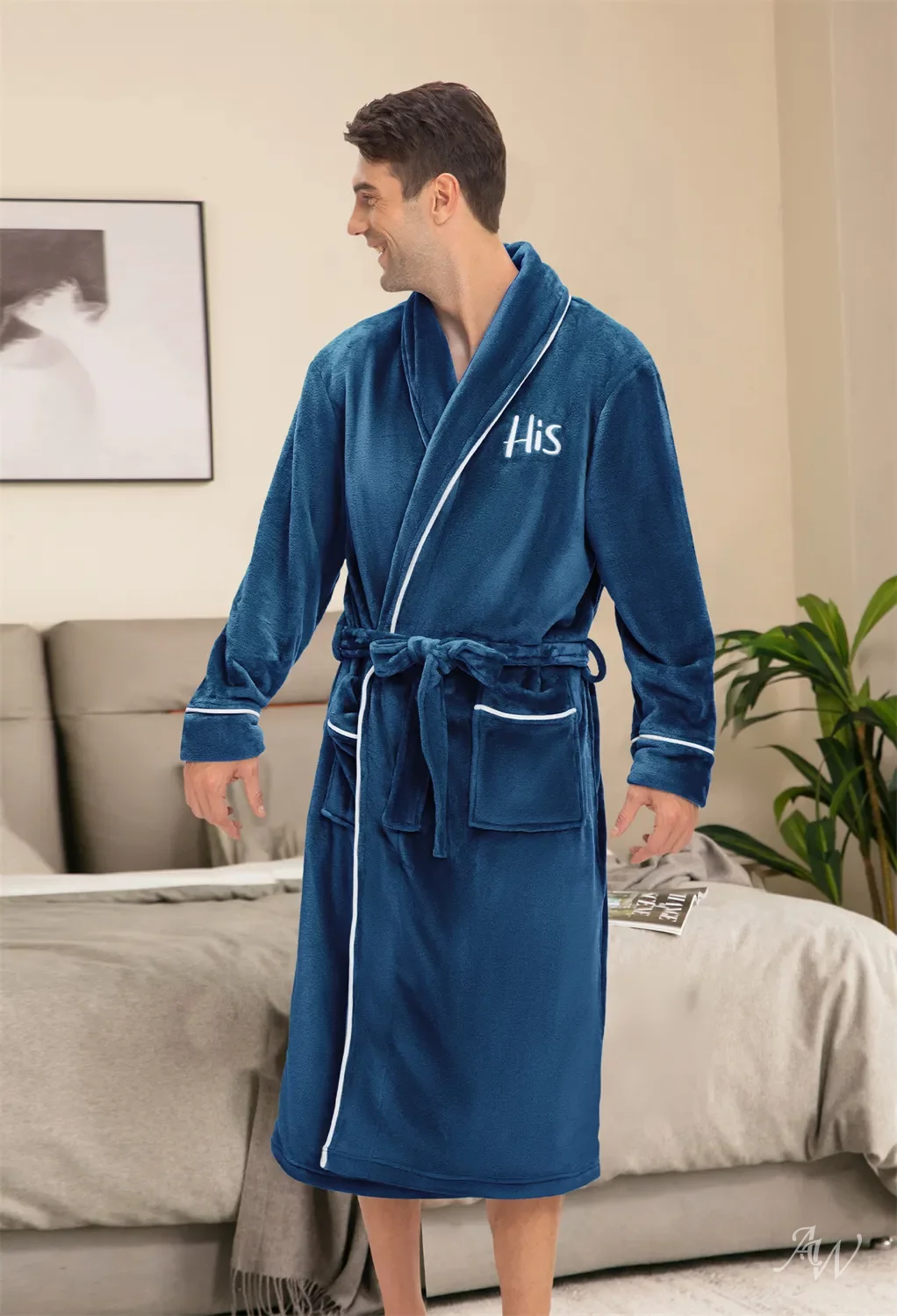 Dusty Blue Robes | AW.Bridal