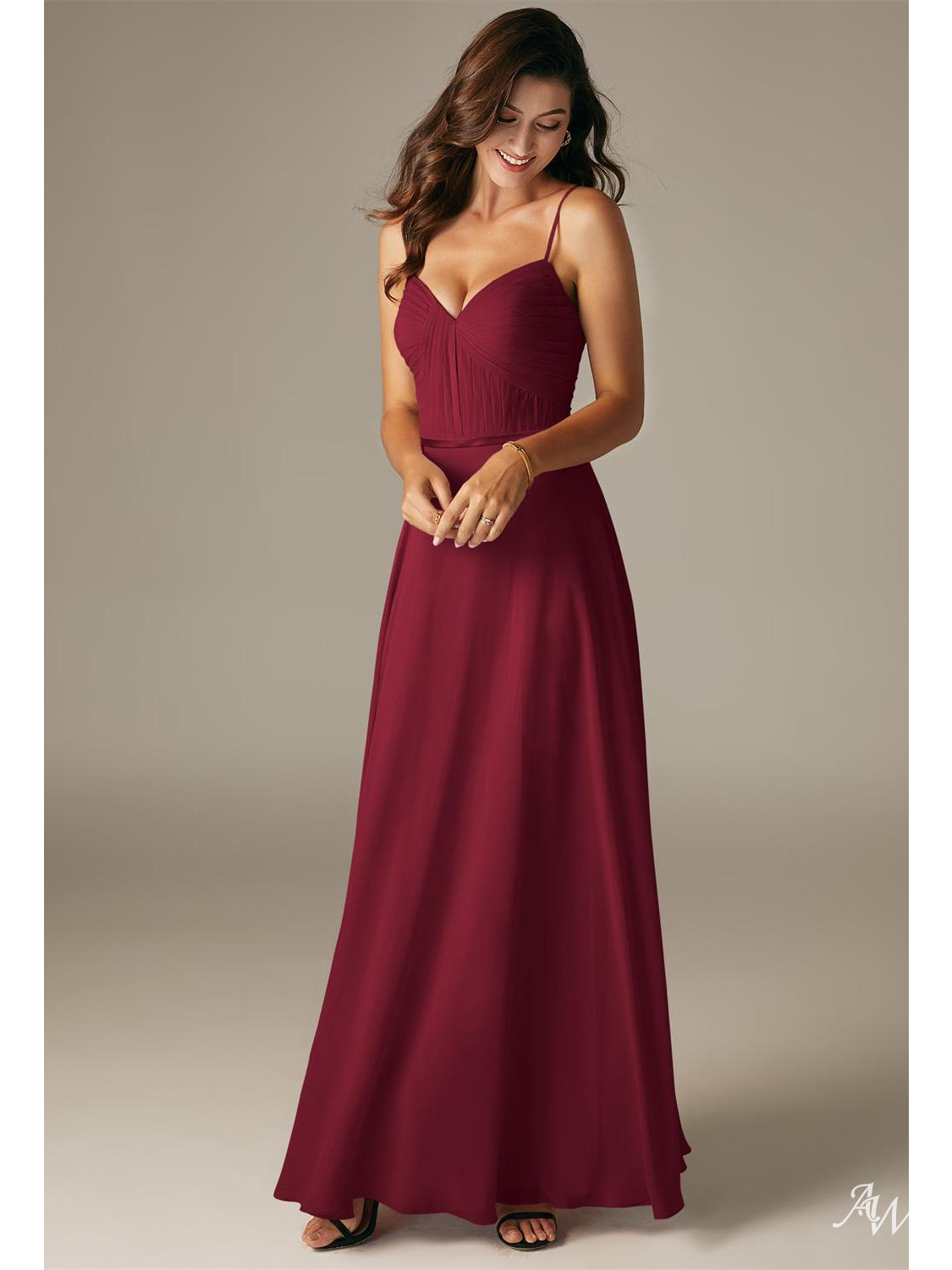 AW Georgia Dress, Burgundy Long Bridesmaid Dresses, 99.99 | AW Bridal