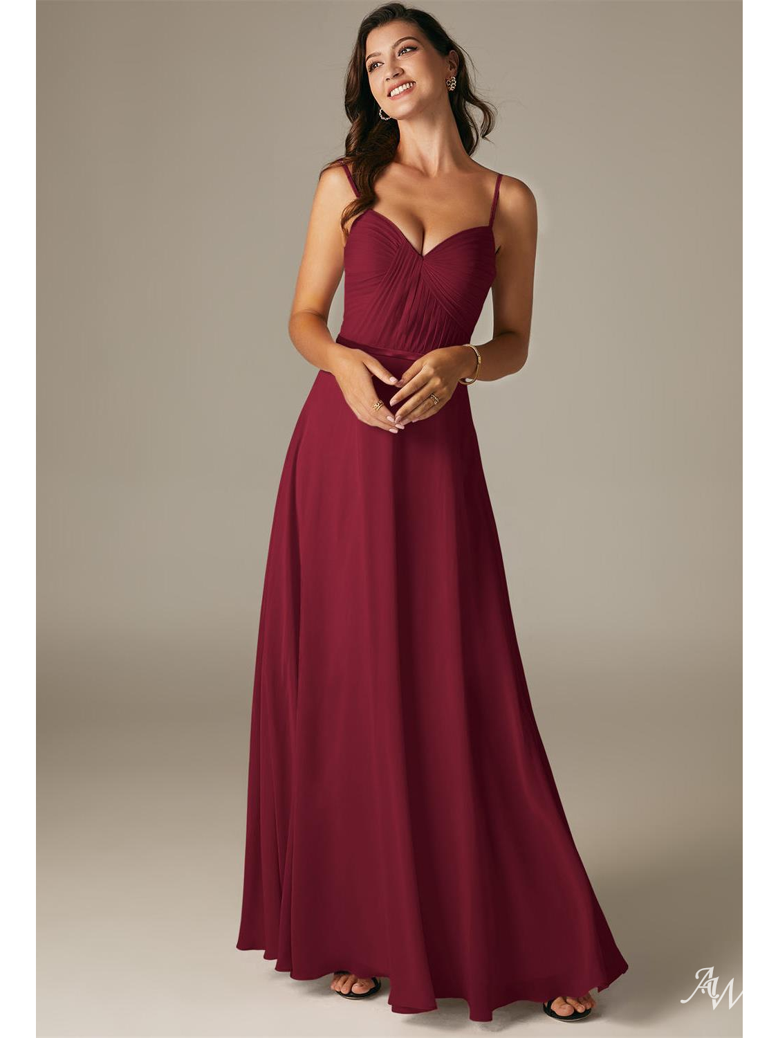 AW Georgia Dress, Burgundy Long Bridesmaid Dresses, 99.99 | AW Bridal