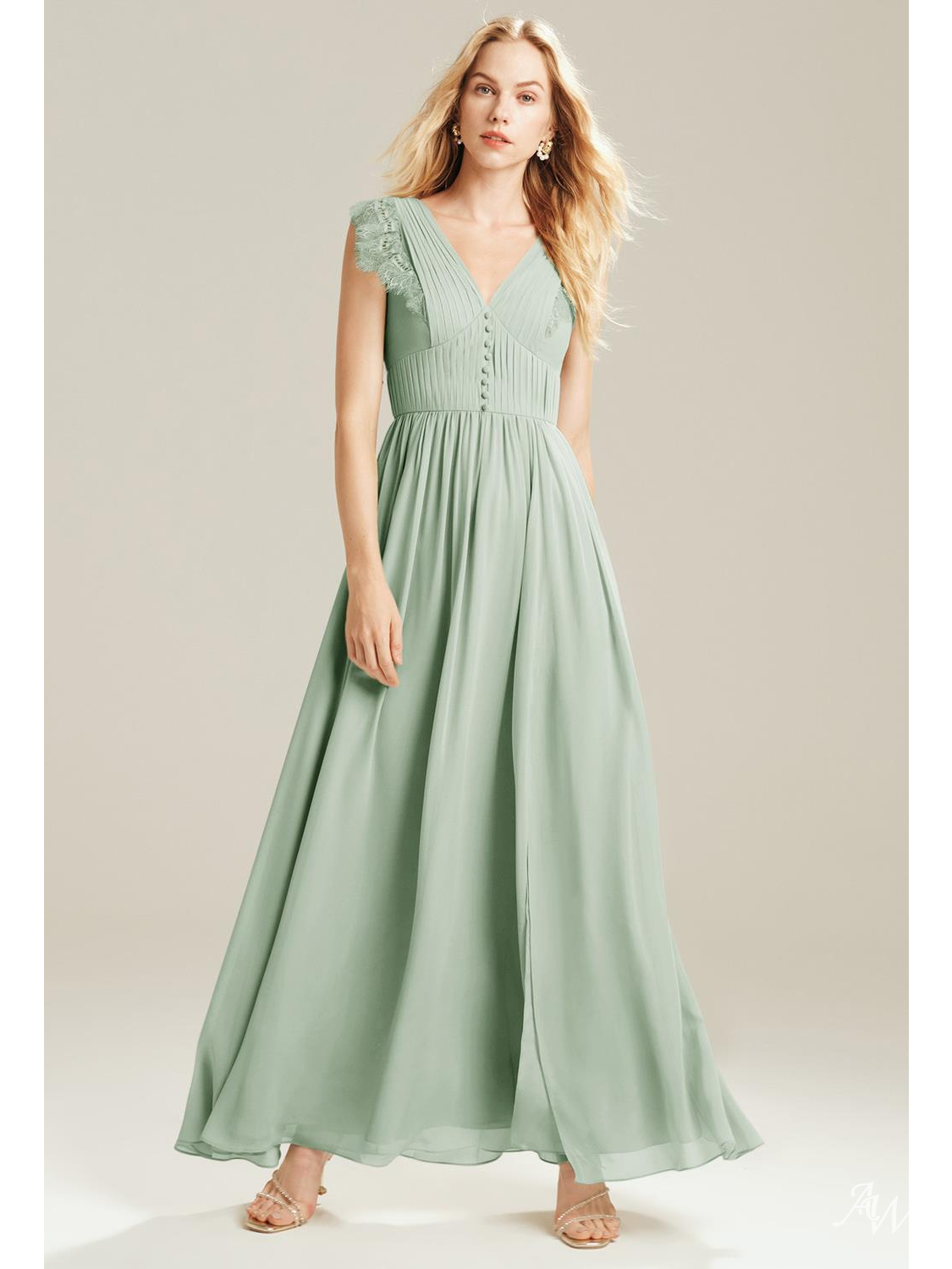 AW Kelsey Dress, Sage Green Long Bridesmaid Dresses, 99.99 | AW Bridal