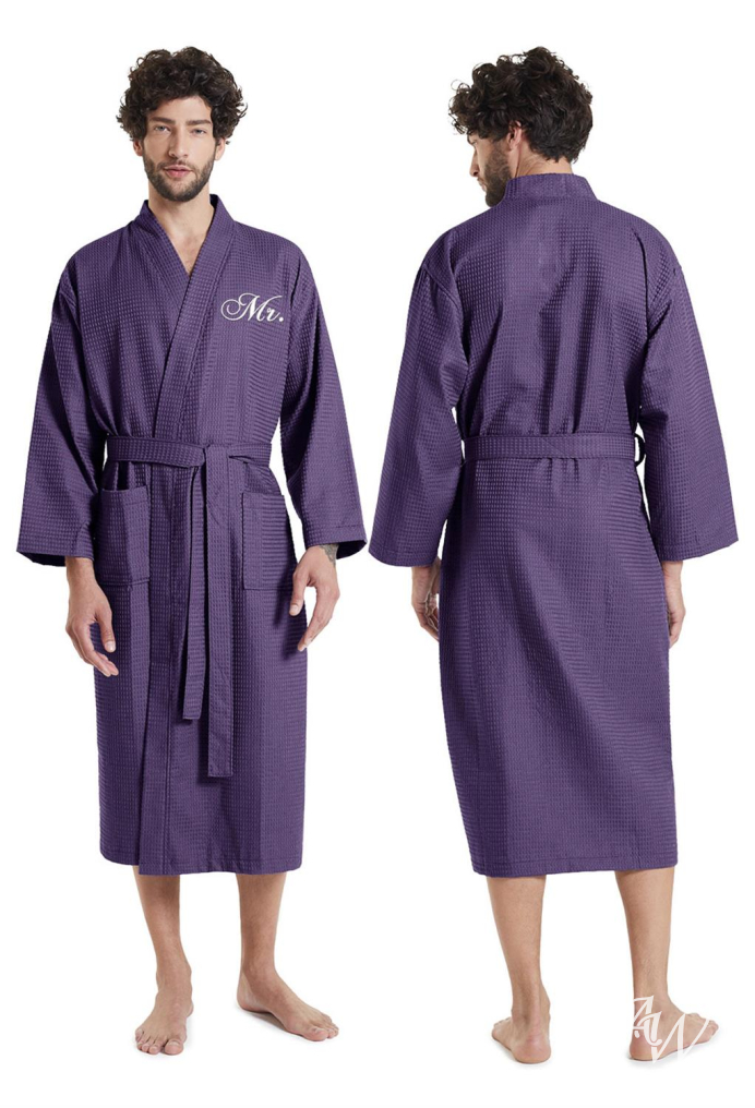 Honeycomb waffle robe, Le 31, Shop Men's Bathrobes Online