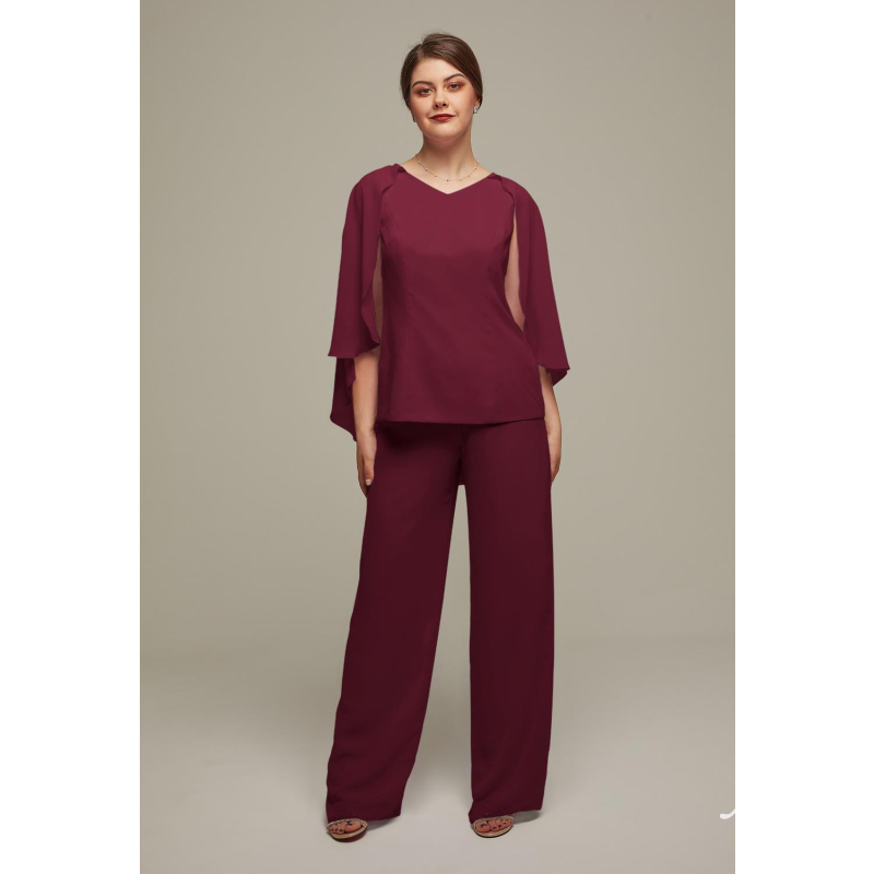 AW Henrietta Pantsuit, Burgundy Mother of the Bride Dresses, 99.99 | AW ...