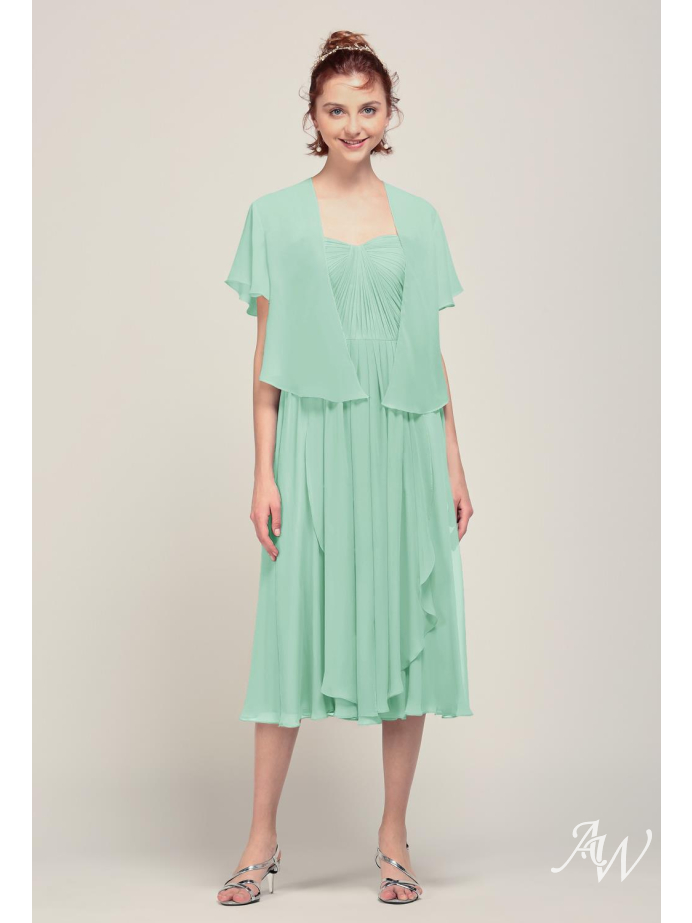 AW Chiffon Wrap Cape with Flutter Sleeves