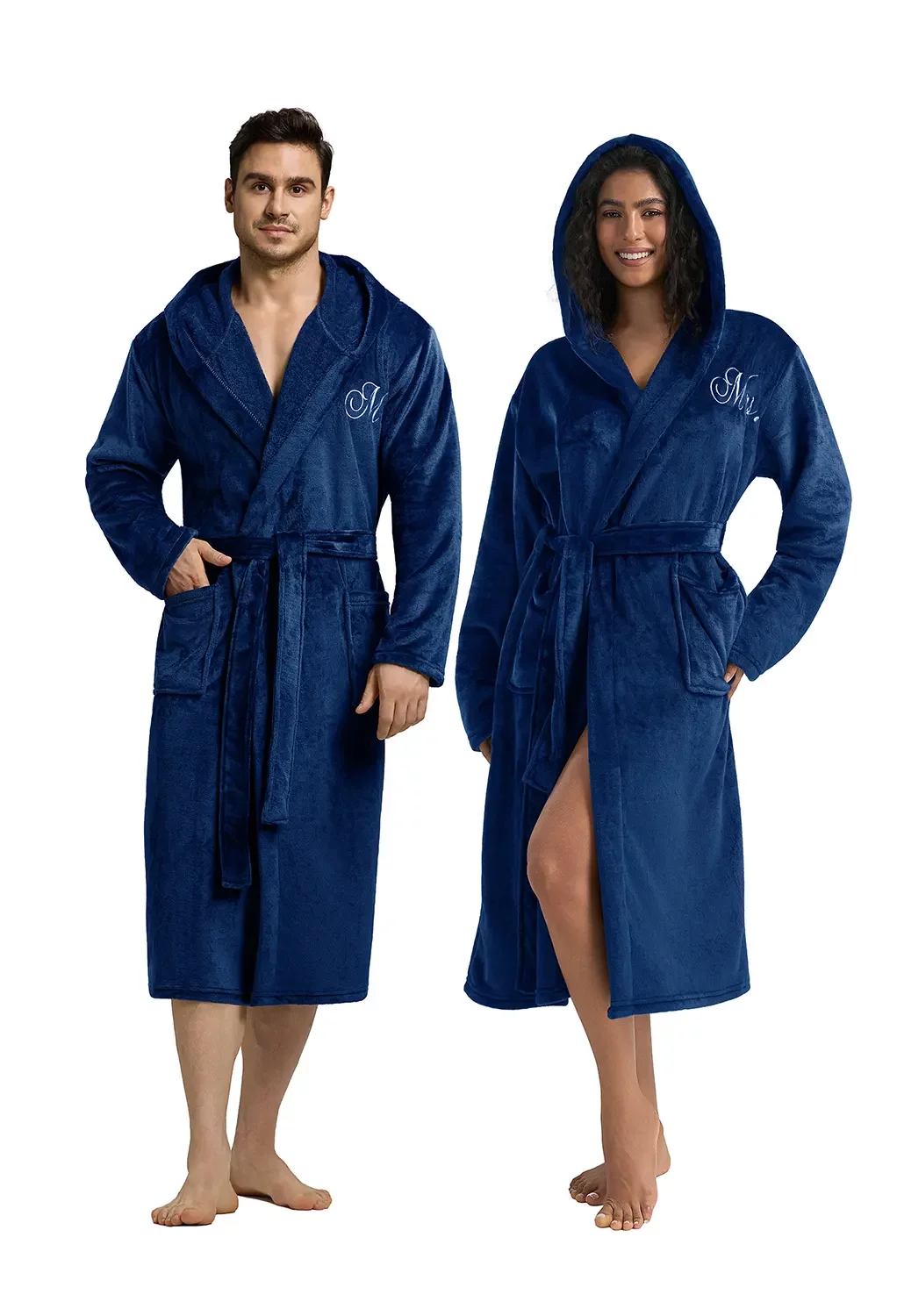AW Mr and Mrs Fleece Robes for Couples
